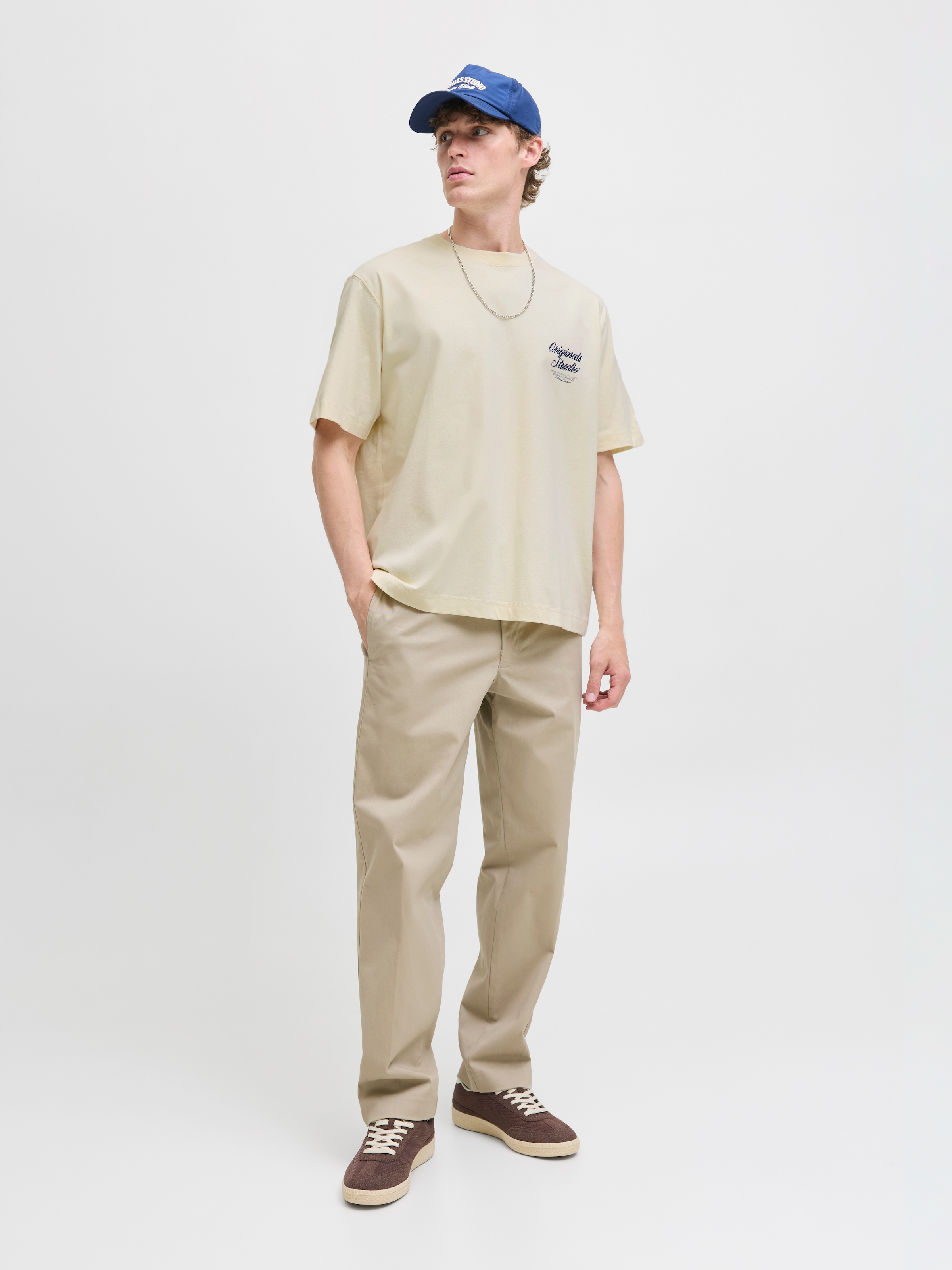 Jack & Jones T-shirt à manches courtes »JORNORREBRO TYPO TEE SS CREW NECK NOOS« Baumwolle, relaxed fit