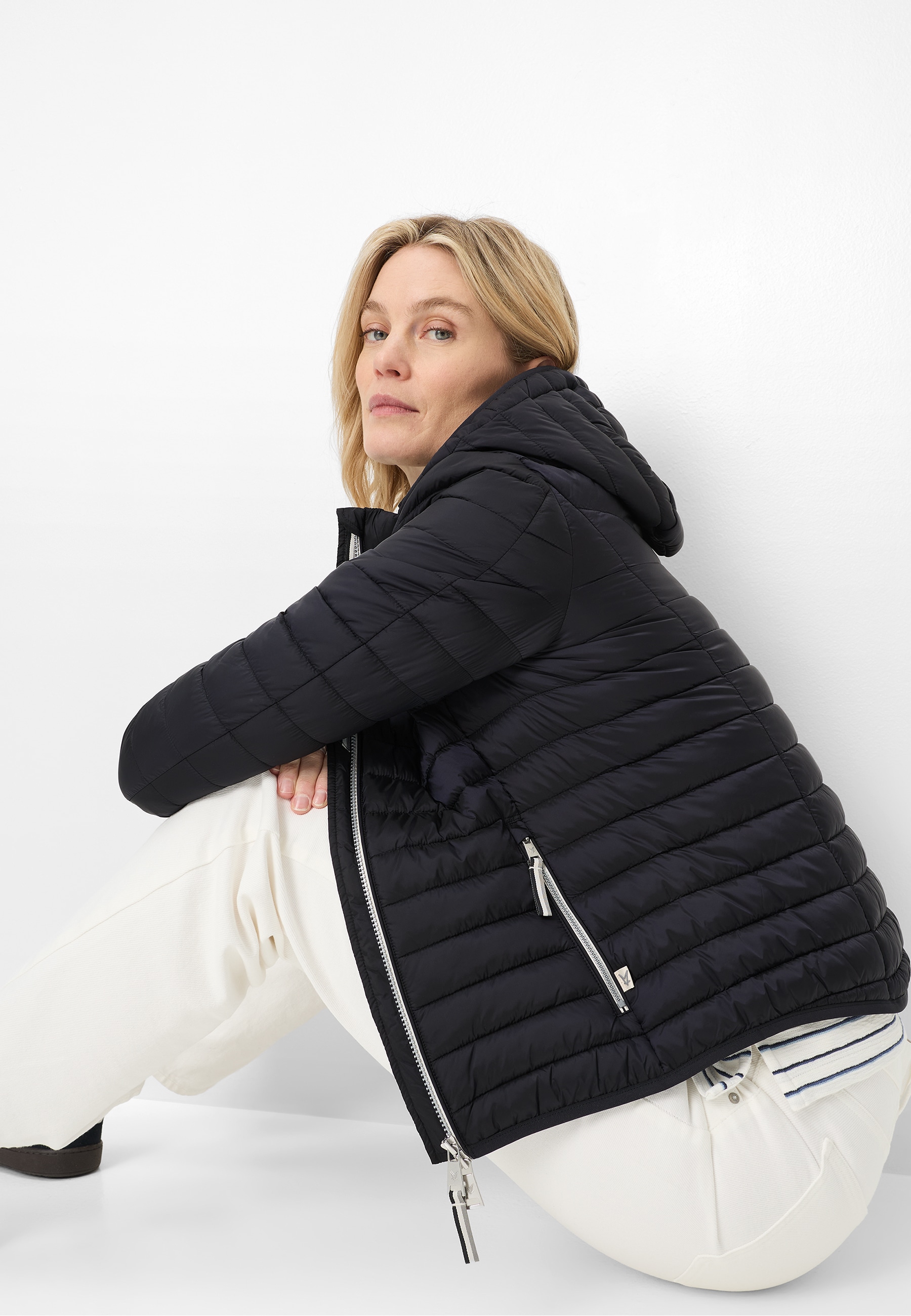 Fuchs Schmitt Steppjacke mit Kapuze abnehmbare Kapuze, Regular Fit, 2-Wegereissverschluss