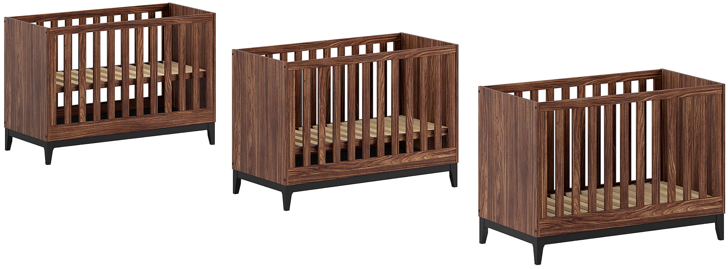 Vipack Ensemble de meubles pour bébé »Ilyas, das perfekte Set für Ihr Kinderzimmer« 3 tlg. Pflegeleichte Oberfläche, Nussbaum Dekor