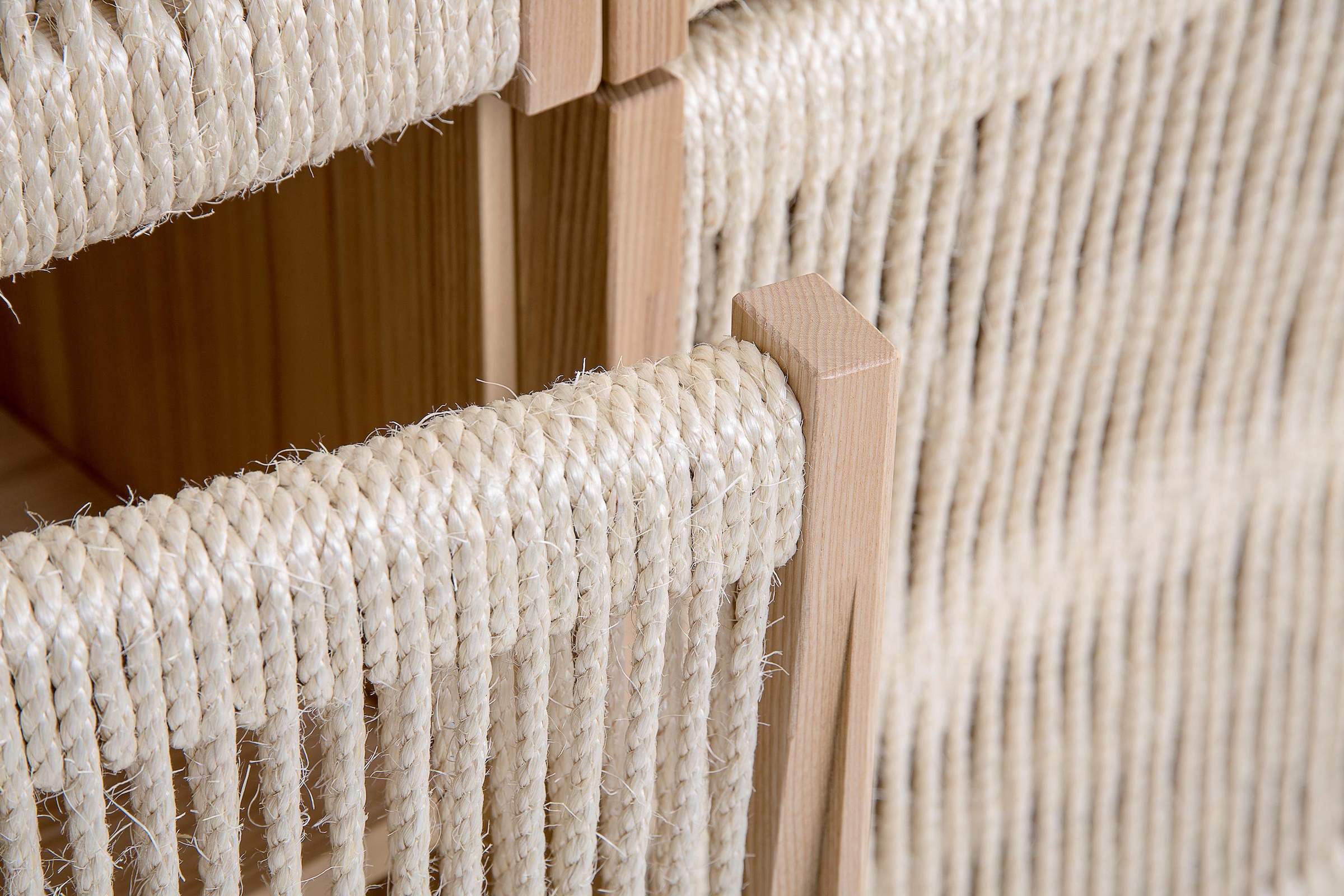 Woodman Sideboard »Lidia« Kommode, Türenfronten aus nartürlichem Hanfseil, Breite 180 cm, FSC®