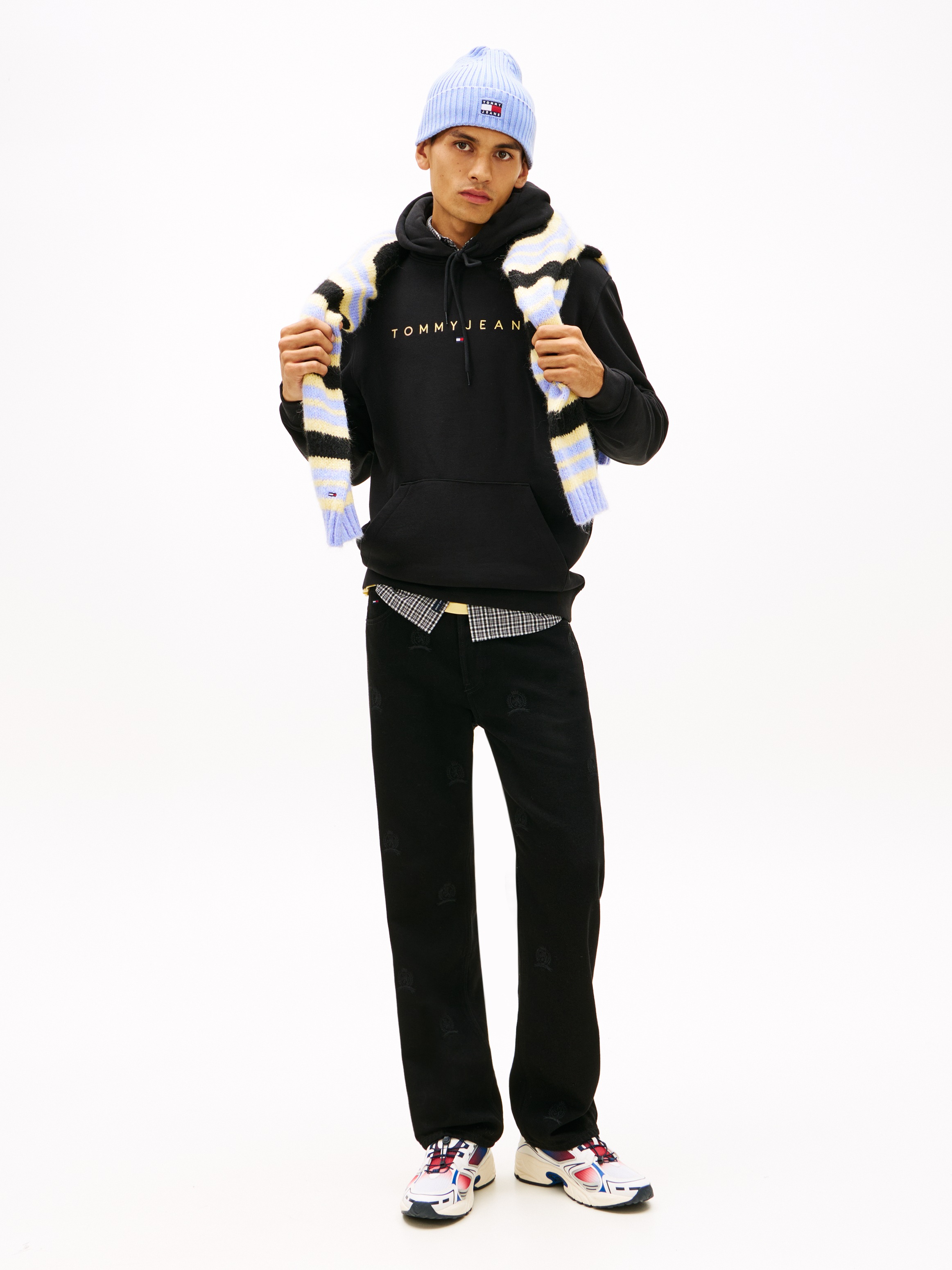 Tommy Jeans Hoodie »TJM REG LINEAR LOGO HOODIE EXT«, mit Logo-Stickerei
