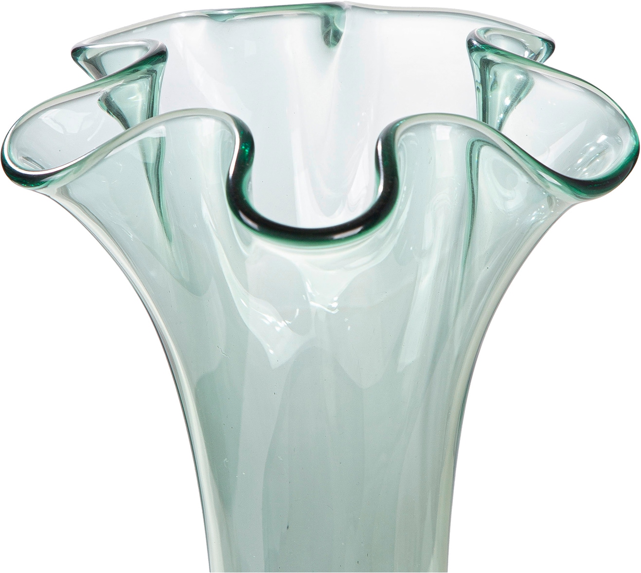 GILDE Vase de table »Vase bauchig; organisch Artesania grün H. 30 cm« Vase, artisanat, fait main, structuré, scandinave, moderne