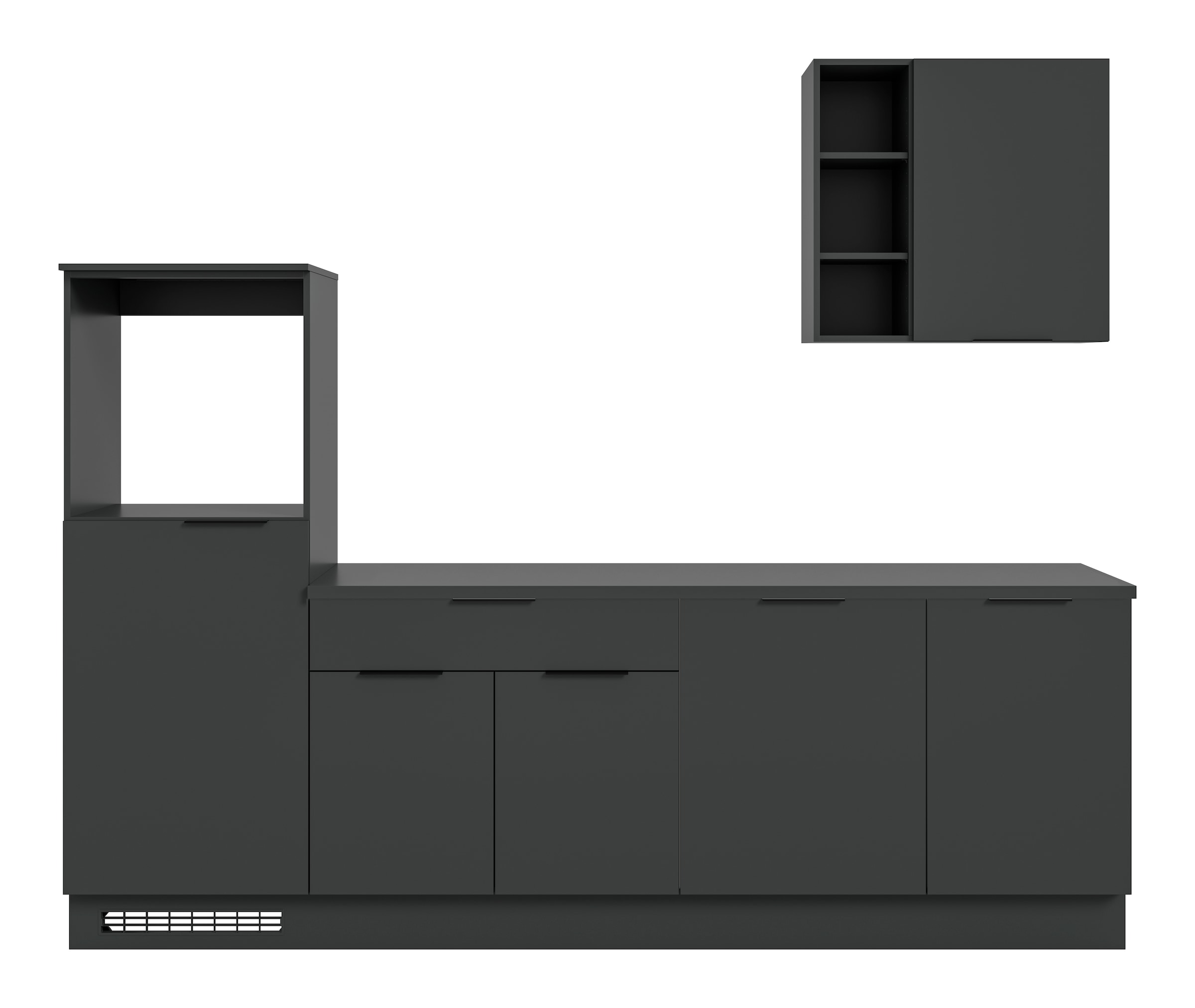 KOCHSTATION Kitchenette »KS-Lulea« Largeur 260 cm, sans appareils électriques, avec plan de travail épais de 3 cm
