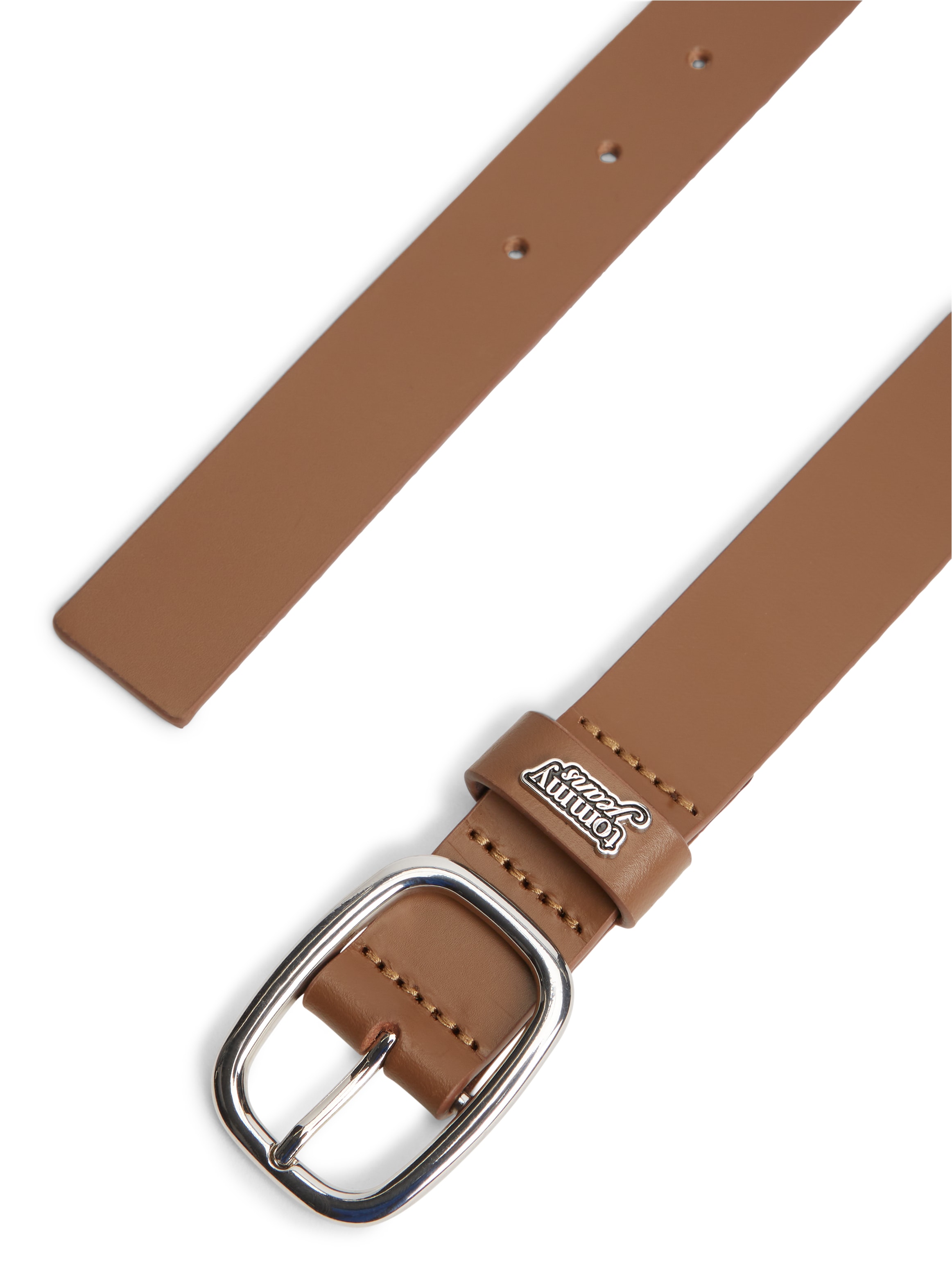 Tommy Jeans Ceinture en cuir »TJW OVAL 3.0 BUCKLE« Taille ajustable avec détail logo,