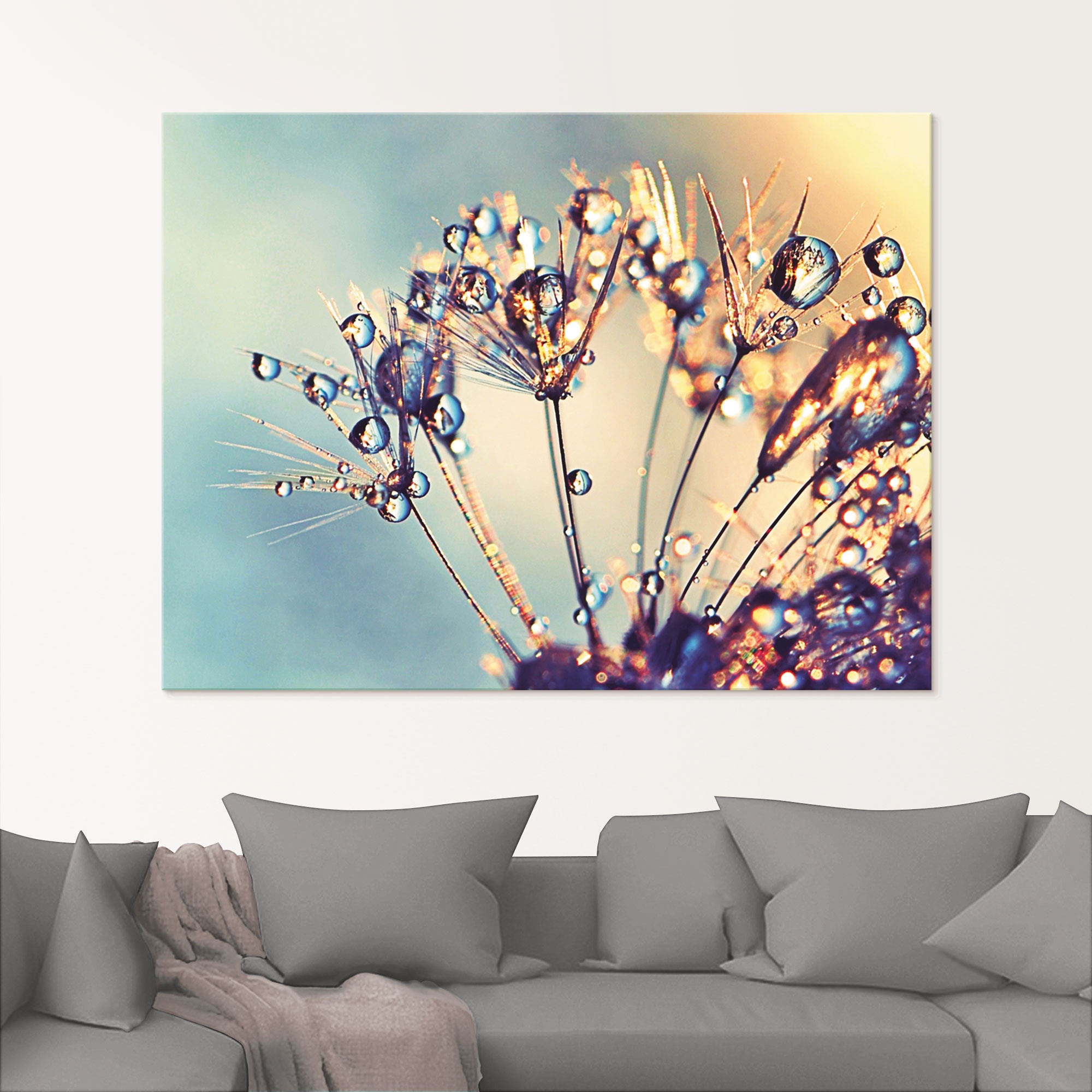 Artland Tableau en verre »Pusteblume Glitzertau« 1 cuis tlg. in verschiedenen Grössen