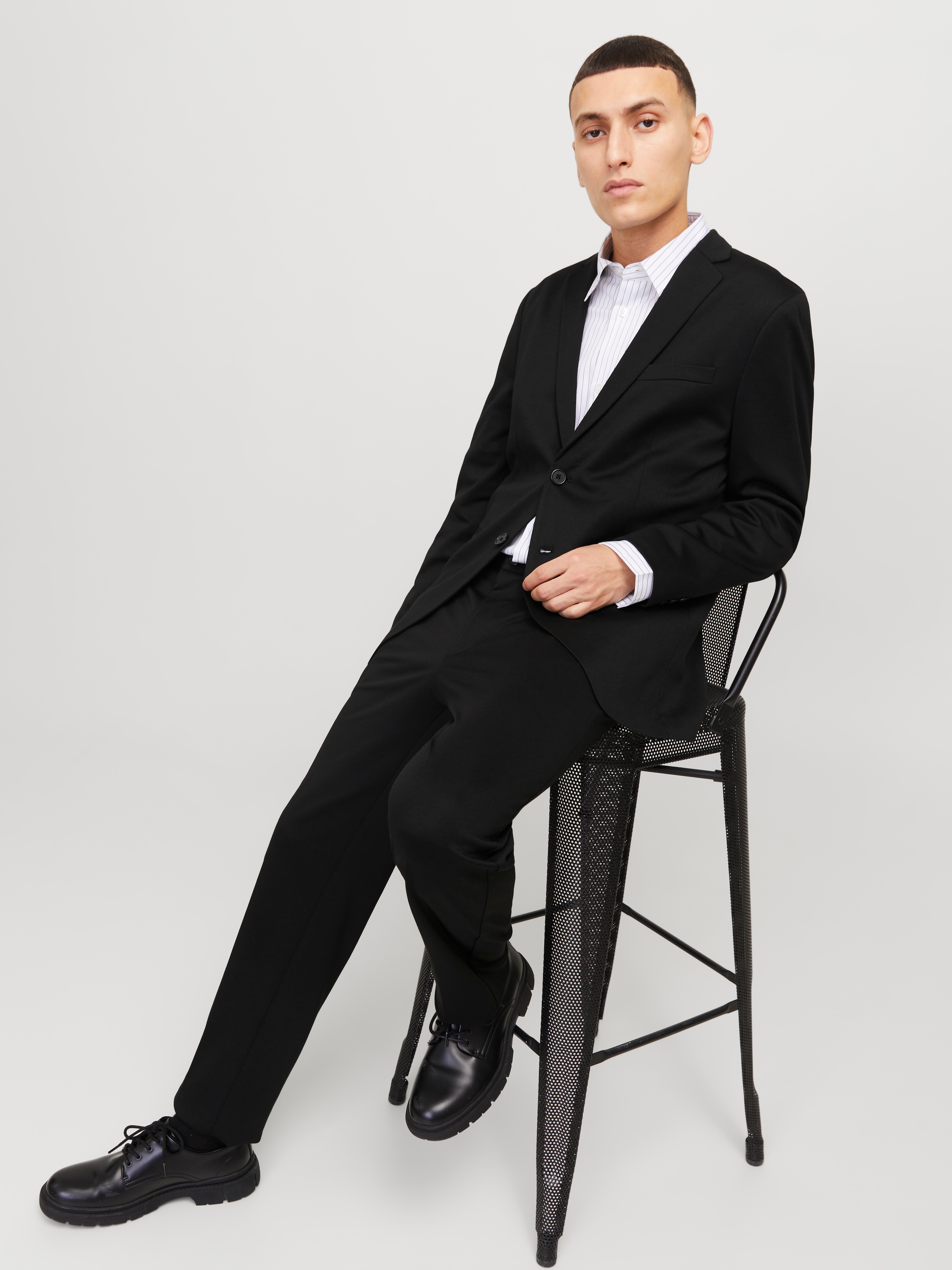 Jack & Jones Pantalon de costume »JPRJAXON Businesshose mit mittlerer Bundhöhe«  unifarben, modisch, slim fit, Materialmix