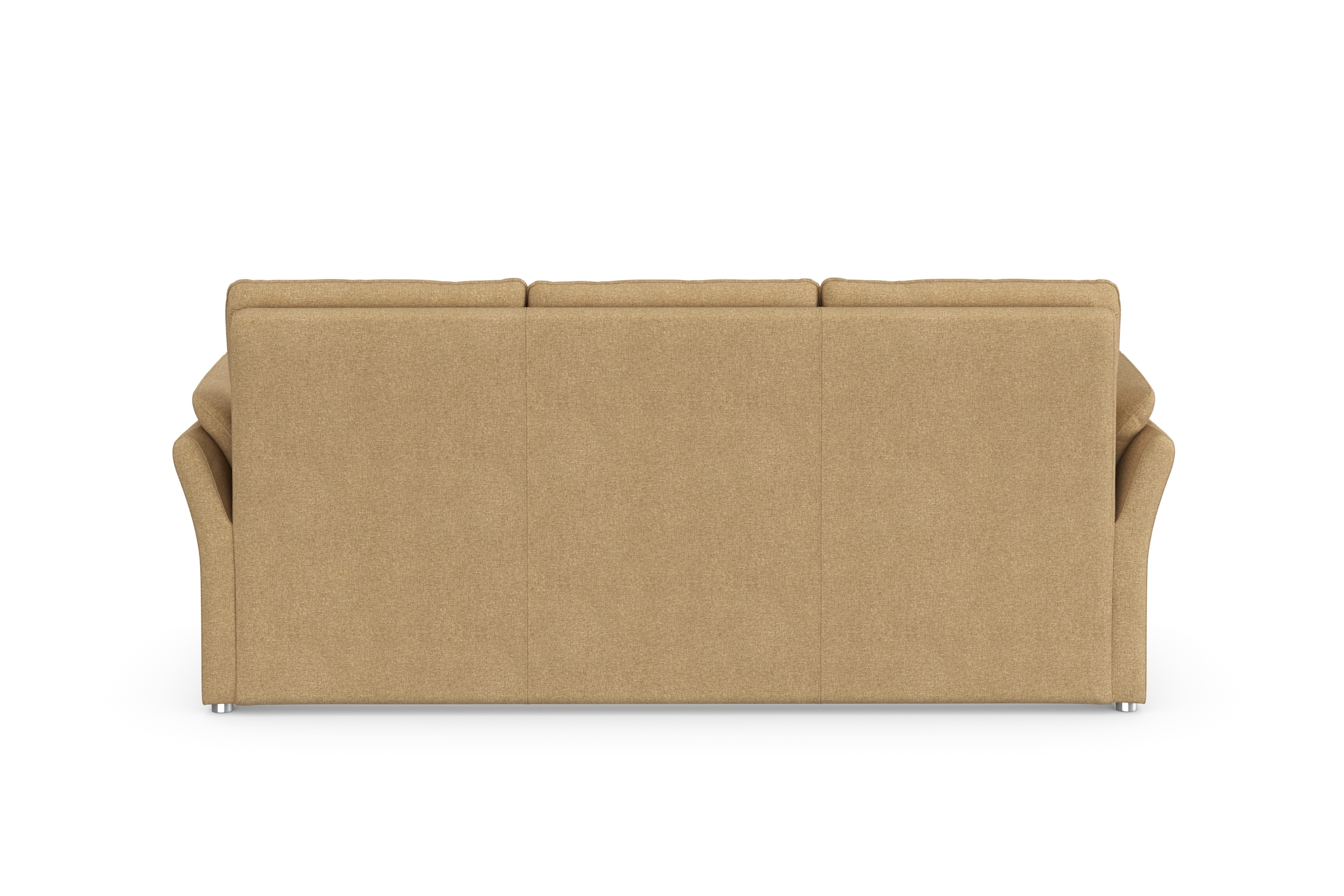 DOMO collection 3-Sitzer »Pina, schmale Armlehnen, mit Federkern, kompakt & elegant« Hoher Sitzkomfort, Feinstruktur, beige, Breite 219 cm