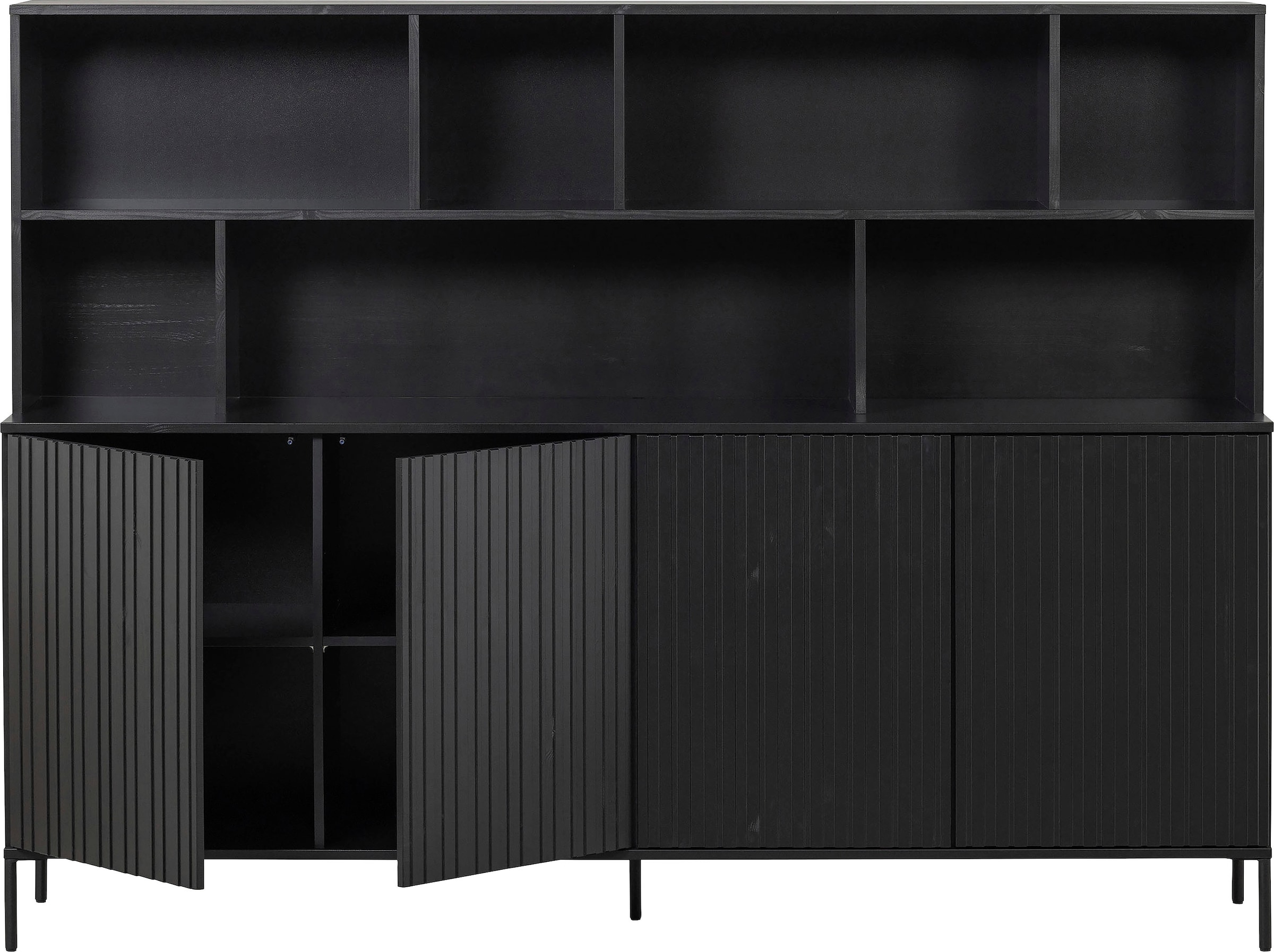 WOOOD Buffet »Gravu« viel Stauraum, Push-to-Open Funktion, H 150 cm x B 200 cm