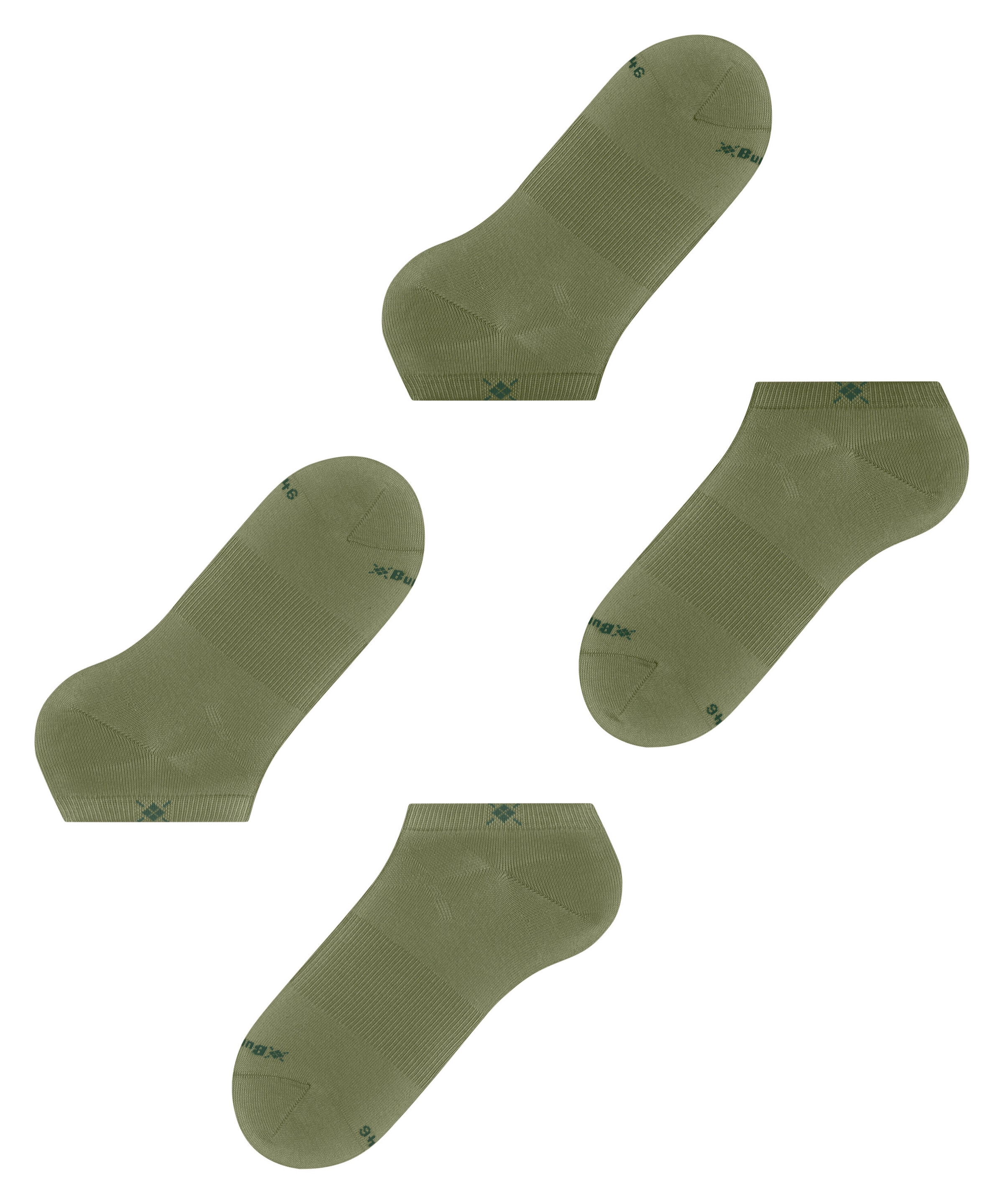 Burlington Sneakersocken »Everyday« 2 Paar,  unifarben, Einheitsgrösse 40-46, eingestricktes Burlington-Logo