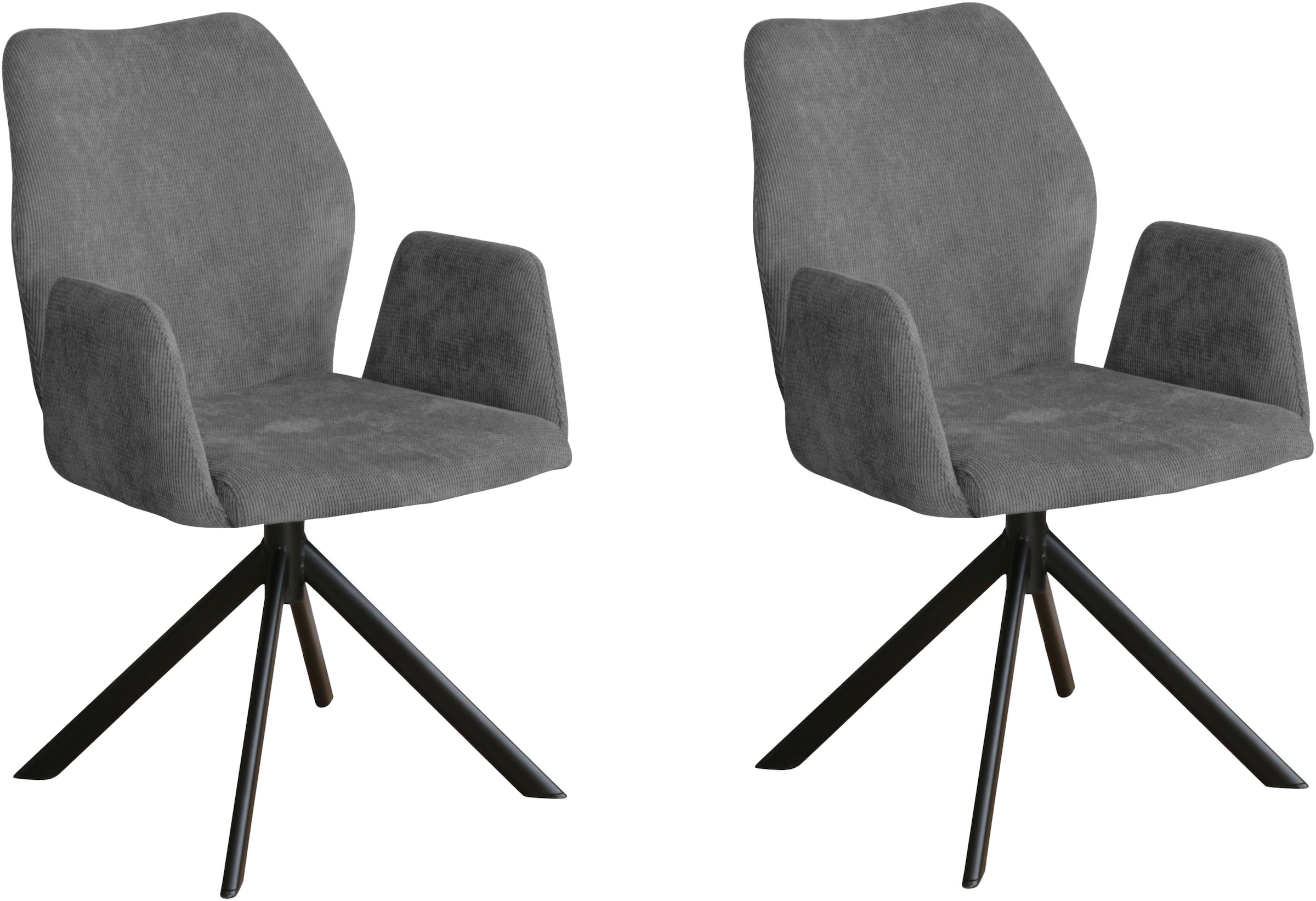 GOODproduct Chaise avec accoudoirs »Hacienda« () moderner Cord Bezug, 2er Set