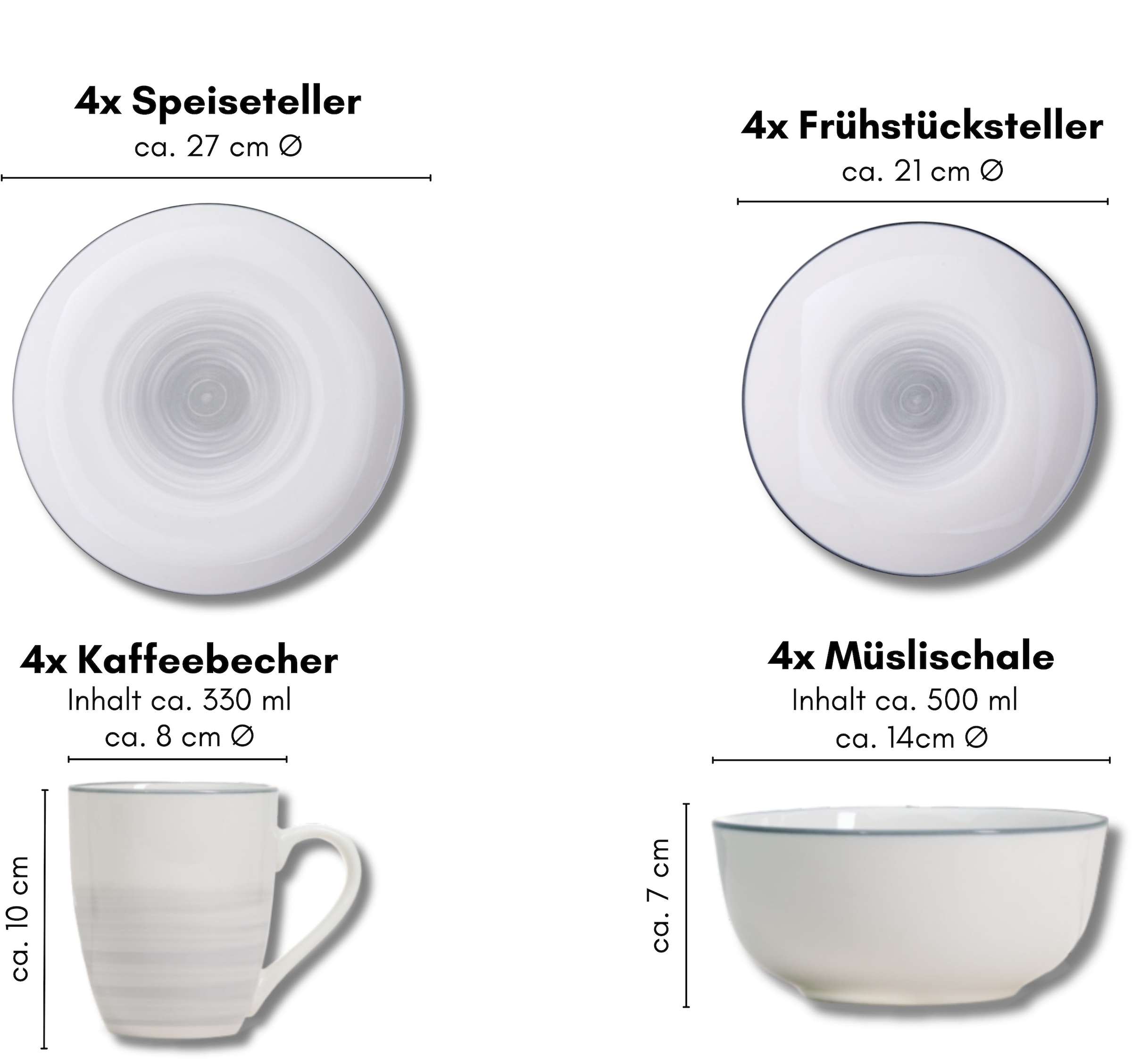 Ritzenhoff & Breker Service combiné »Luna« Aquarell-Stil