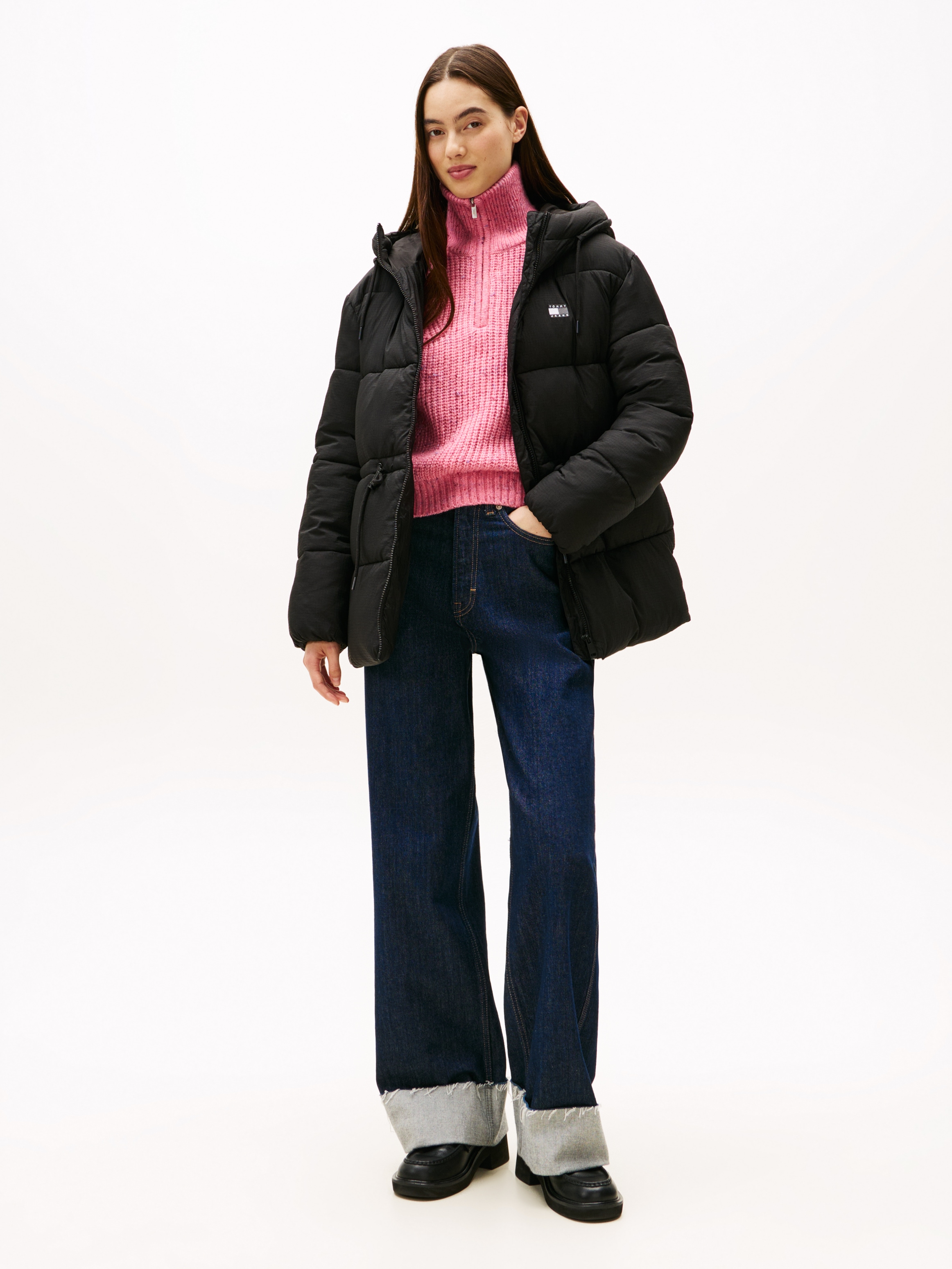 Tommy Jeans Veste matelassée »TJW HOODED MIDI PUFFER JACKET« mit Kapuze
