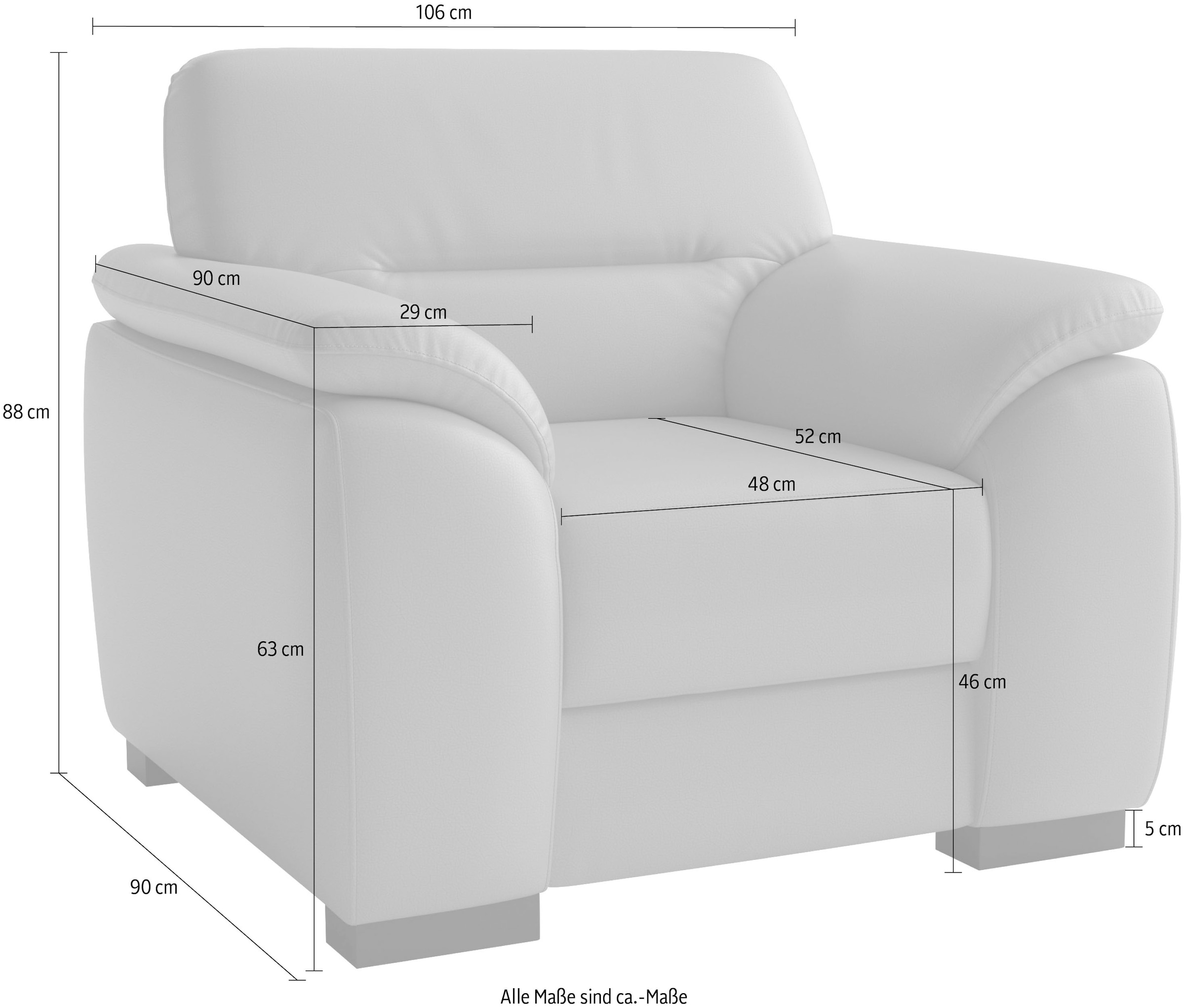 sit&more Fauteuil »Montego« mit Federkern