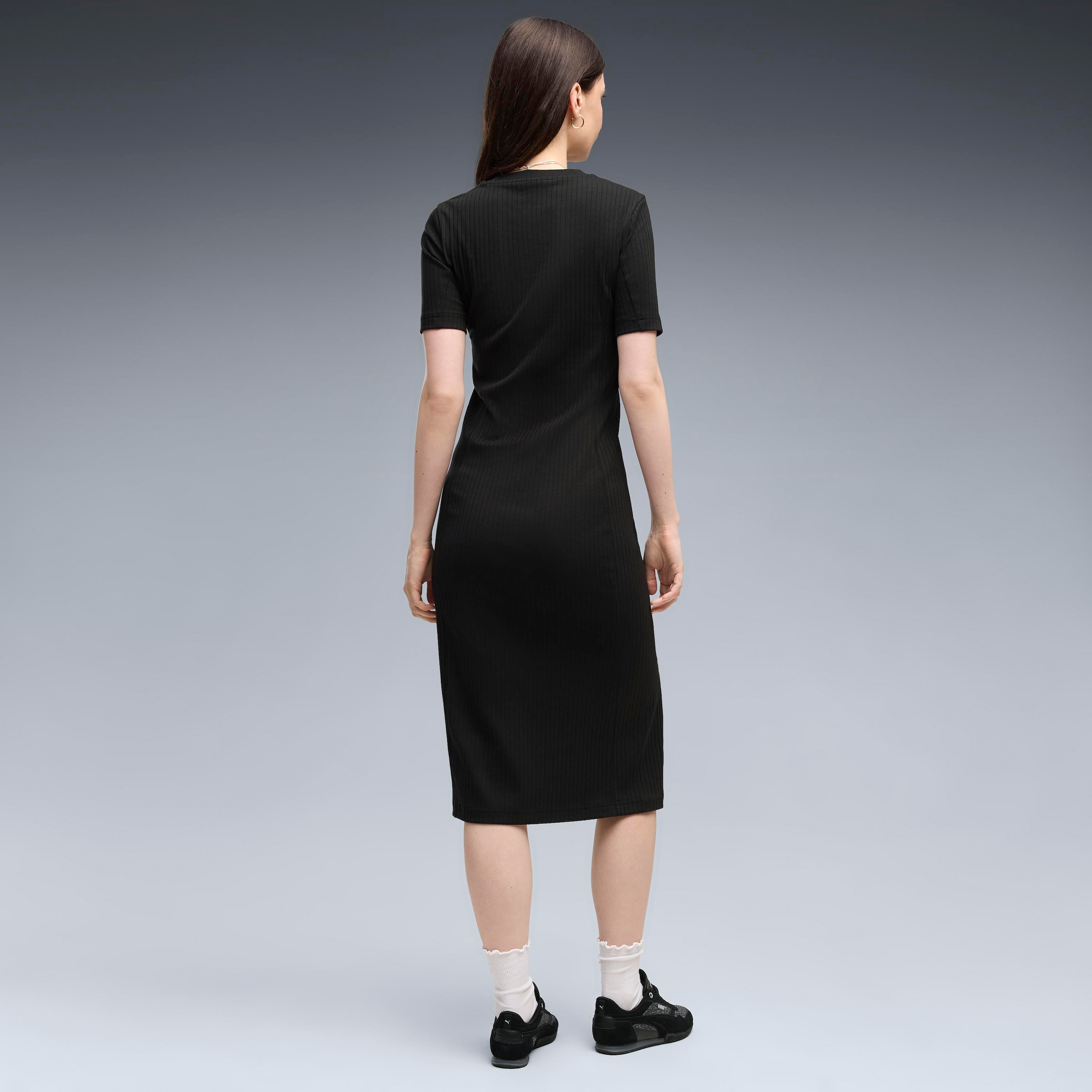 PUMA Sweatrock »HER RIB DRESS« kniebedeckende Länge, unifarbenes Design, sportlicher Schnitt