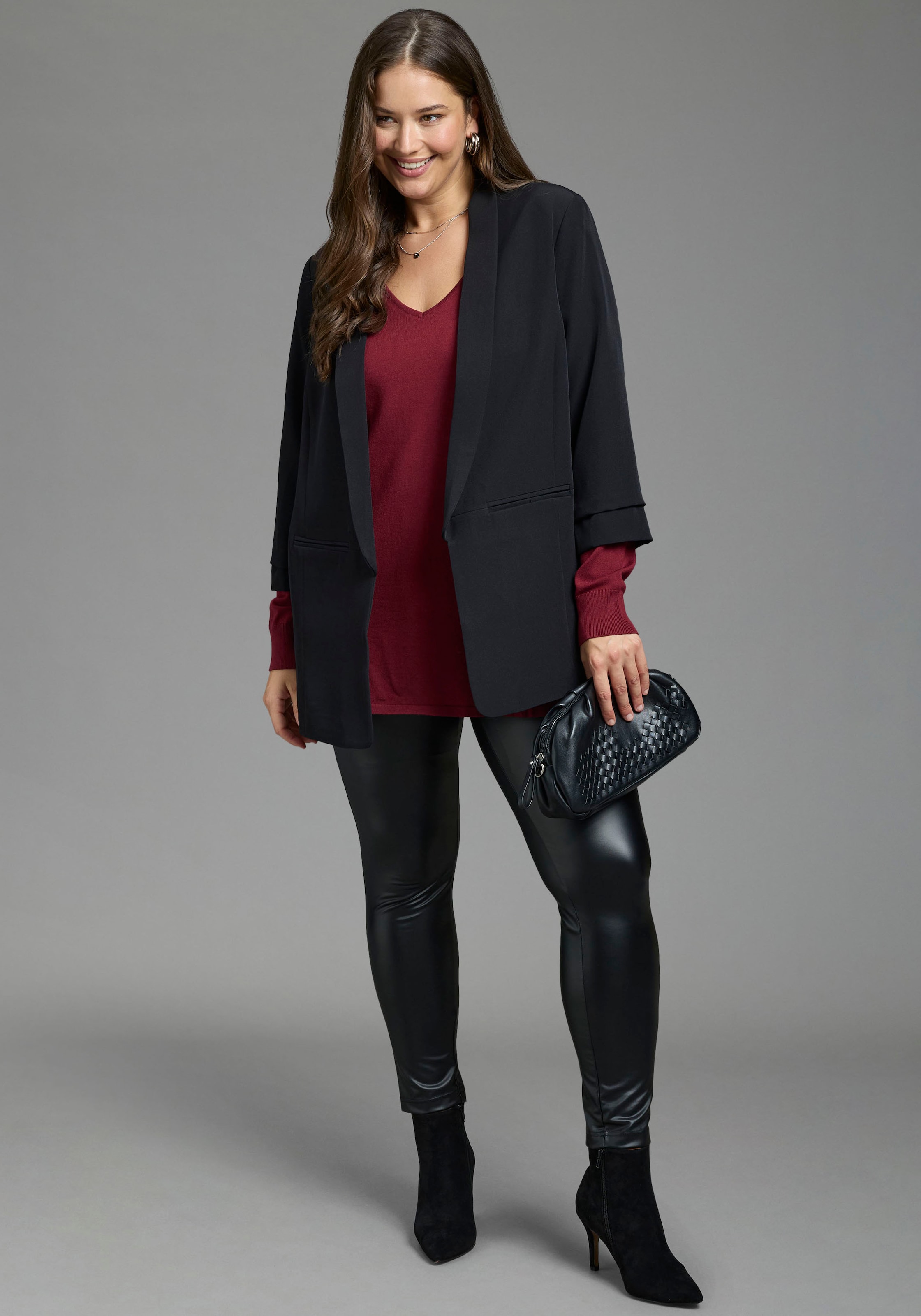 Laura Scott CURVE Blazer long »Grosse Grössen« blazer féminin, coupe cintrée
