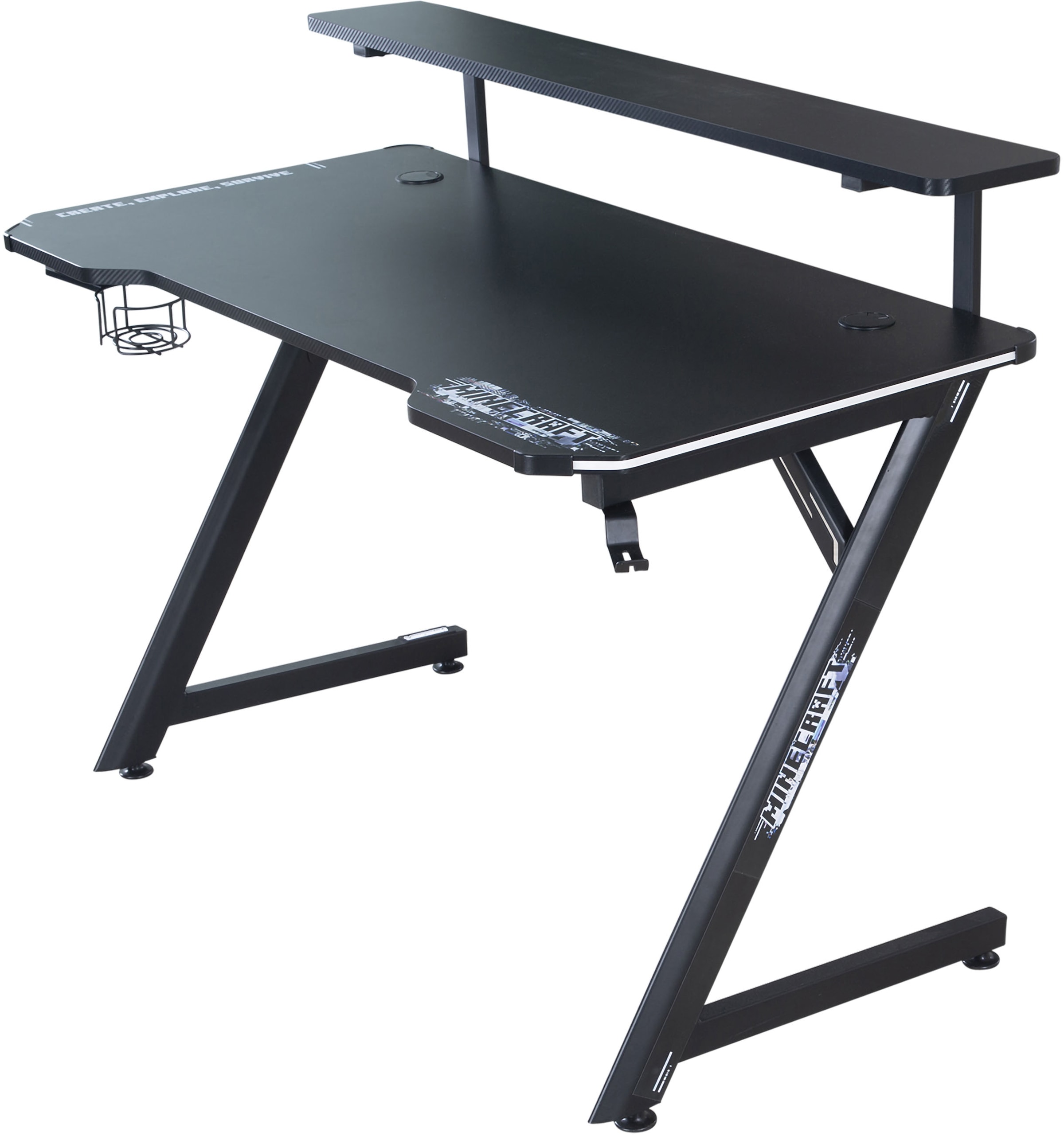 Phoenix Table de gaming incl. éclairage LED RGB