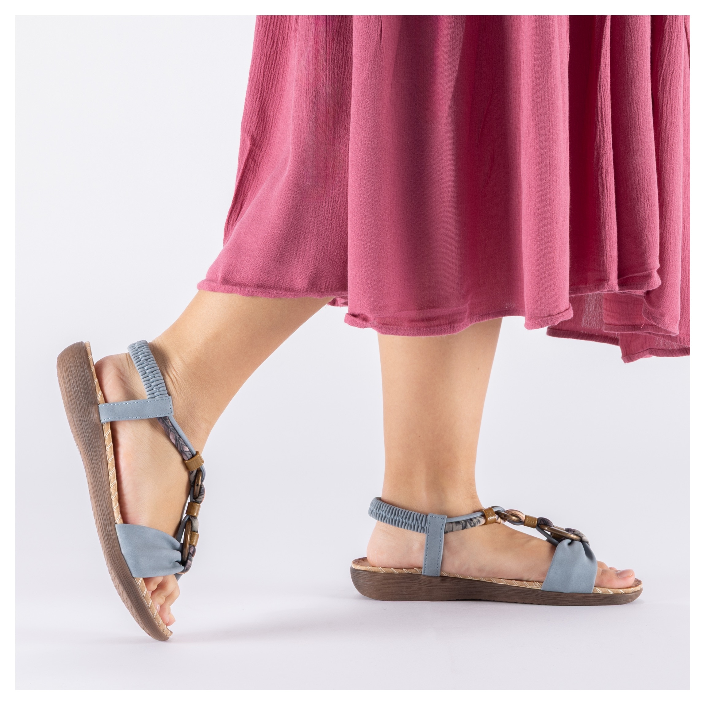 Rieker Sandale  Sommerschuh, Urlaubsschuh, Fersenriemchen mit Gummizug