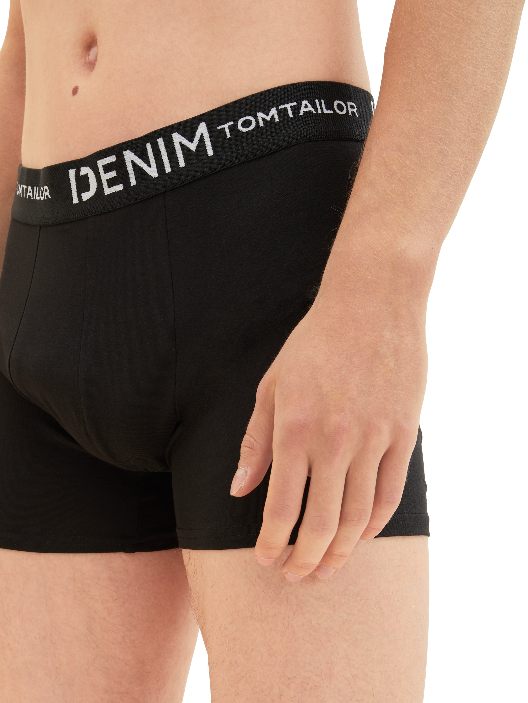 TOM TAILOR Denim Boxers Packung, 3 cuis mit Logo-Stretchbund