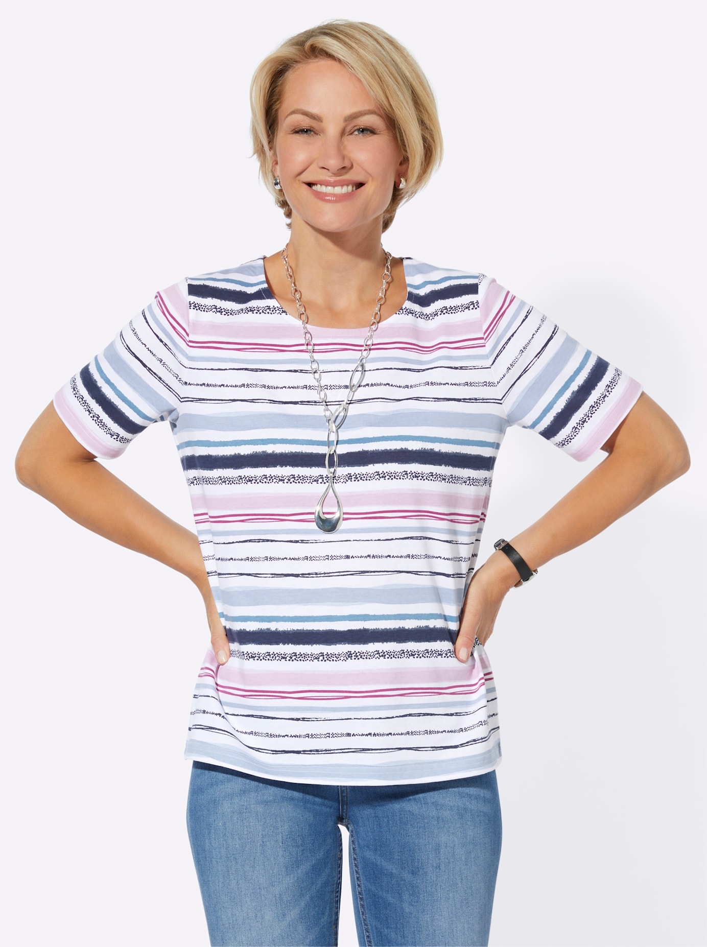 Casual Looks Shirt à col rond »Shirt« 1 cuis