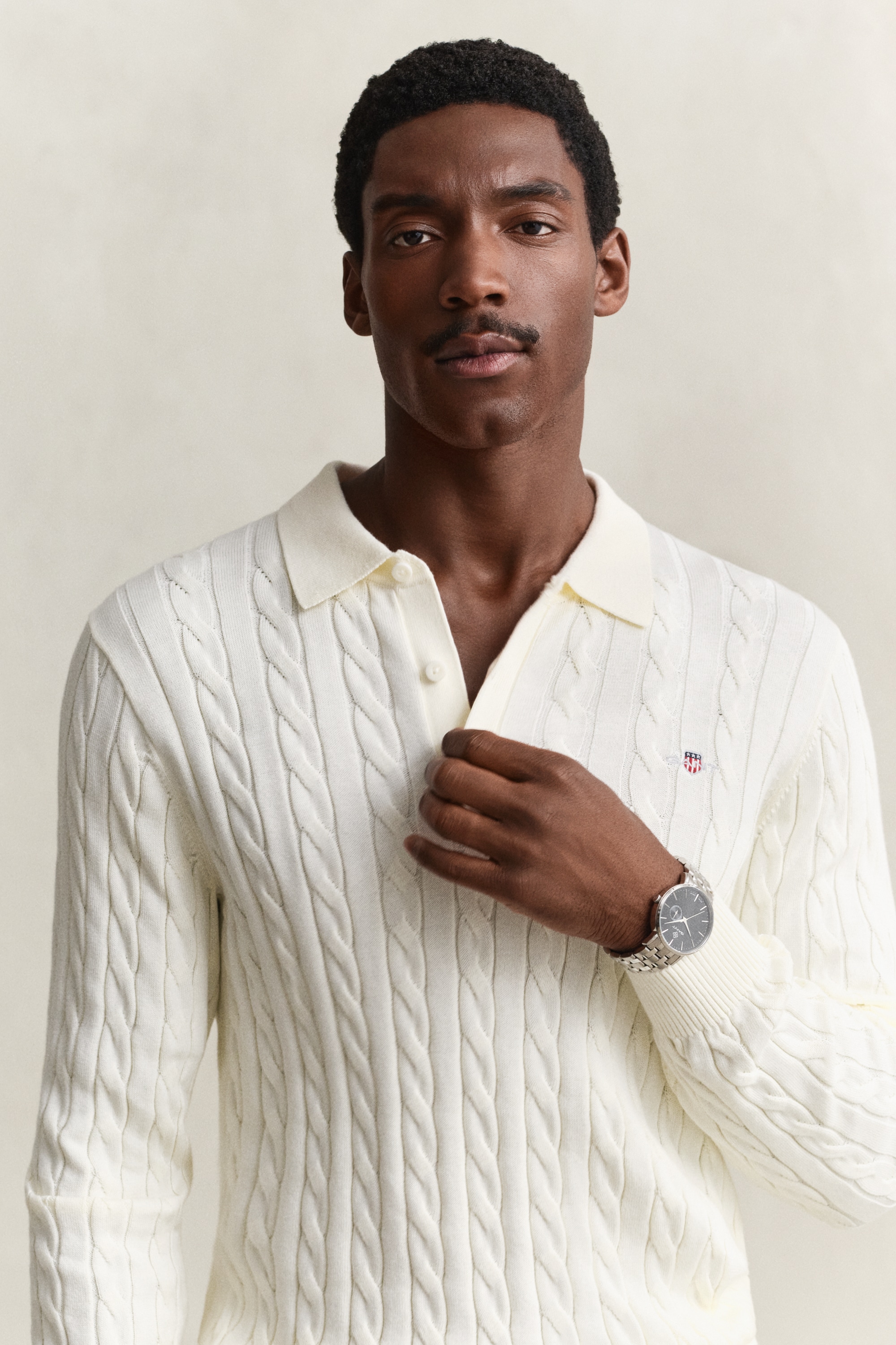 Gant Pull à col polo »COTTON CABLE POLO« regular fit avec col polo