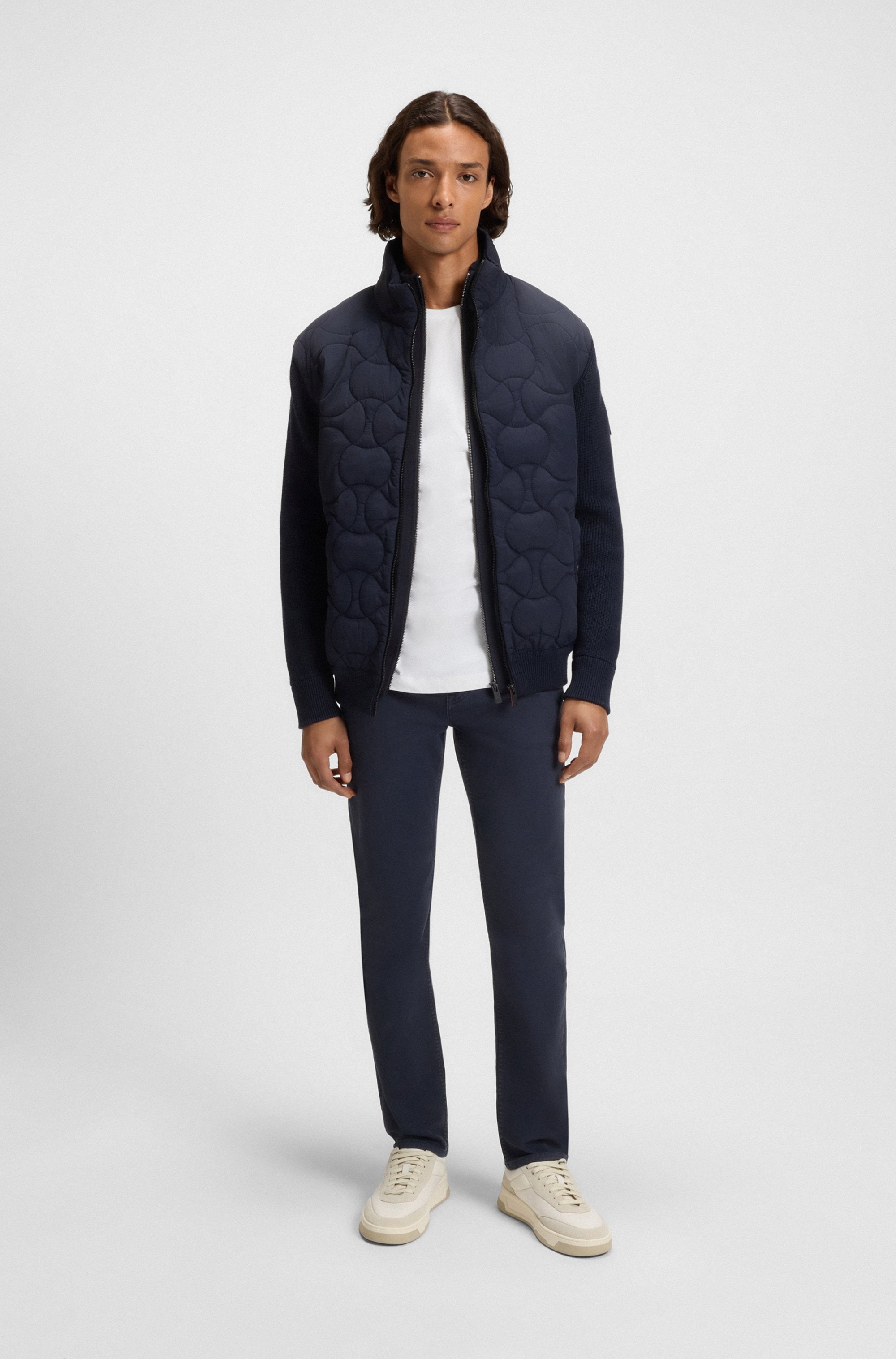 BOSS ORANGE Strickjacke »Kanozip« mit Reissverschluss