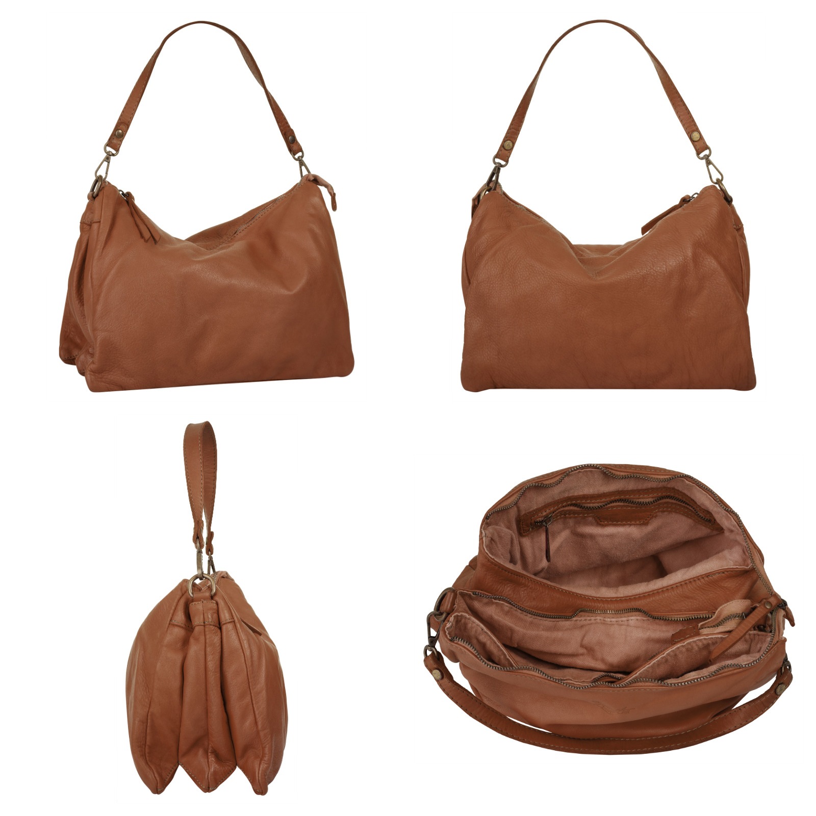 Samantha Look Sac à bandoulière echt Leder, Made in Italy