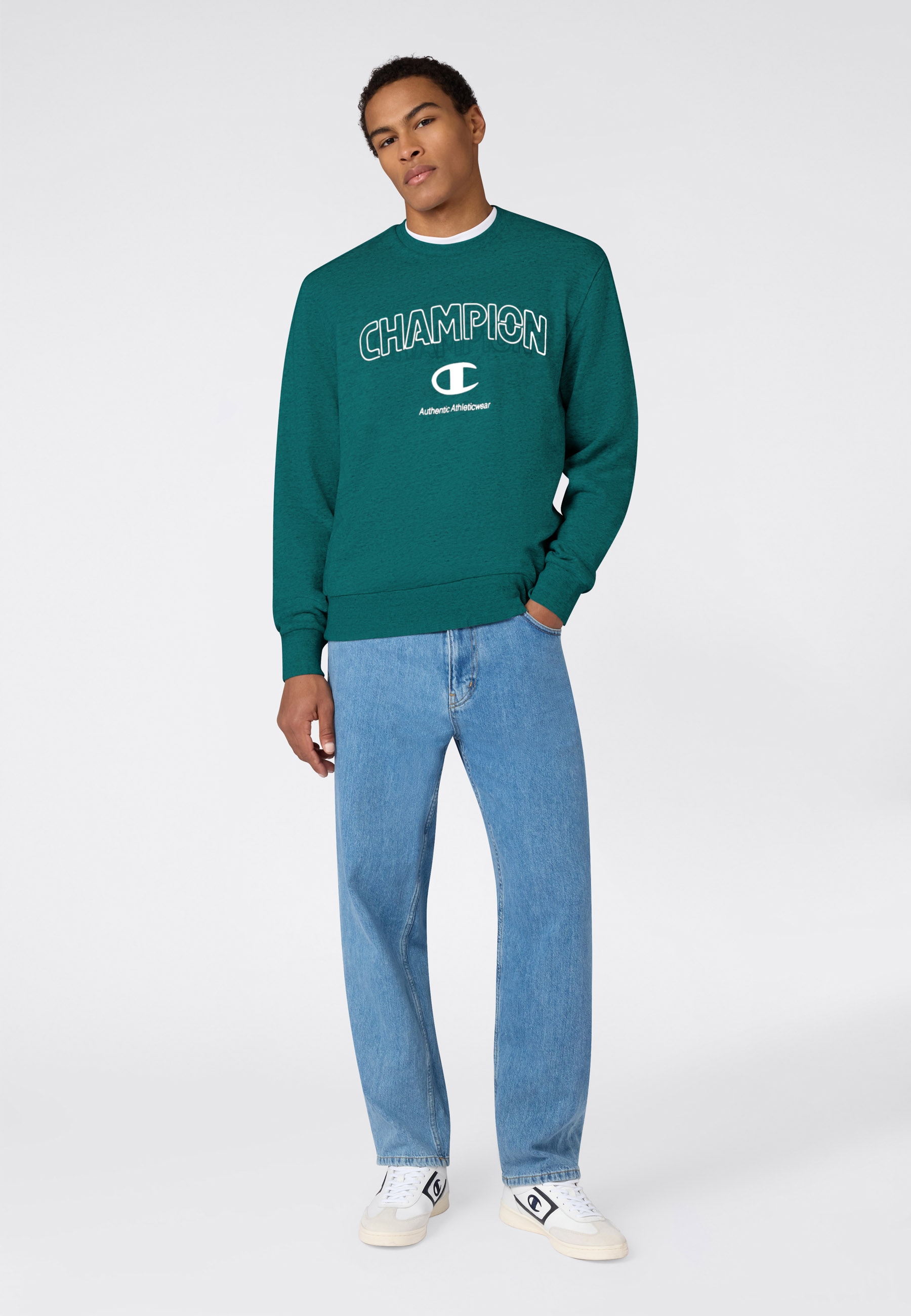 Champion Sweatshirt »Graphic Terry Crewneck Sweatshirt«, mit Rundhalsausschnitt, sportlicher Schnitt, ohne Verschluss
