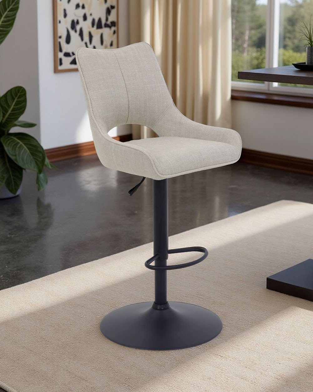 HELA Tabouret de bar »ROCKPORT« Set,  drehbar,höhenverstellbar,Gasdruckfeder,Rückenausschnitt,Tellerfuss