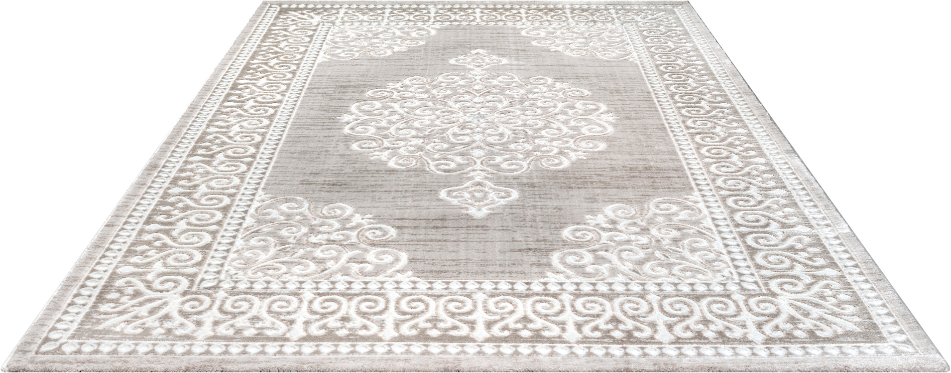 Sanat Teppich »Harmony 3204 , auch als Läufer und rund« rechteckig 12 mm Höhe Wohnzimmer, Kurzflor, modern,  Orient Optik, Schlafzimmer