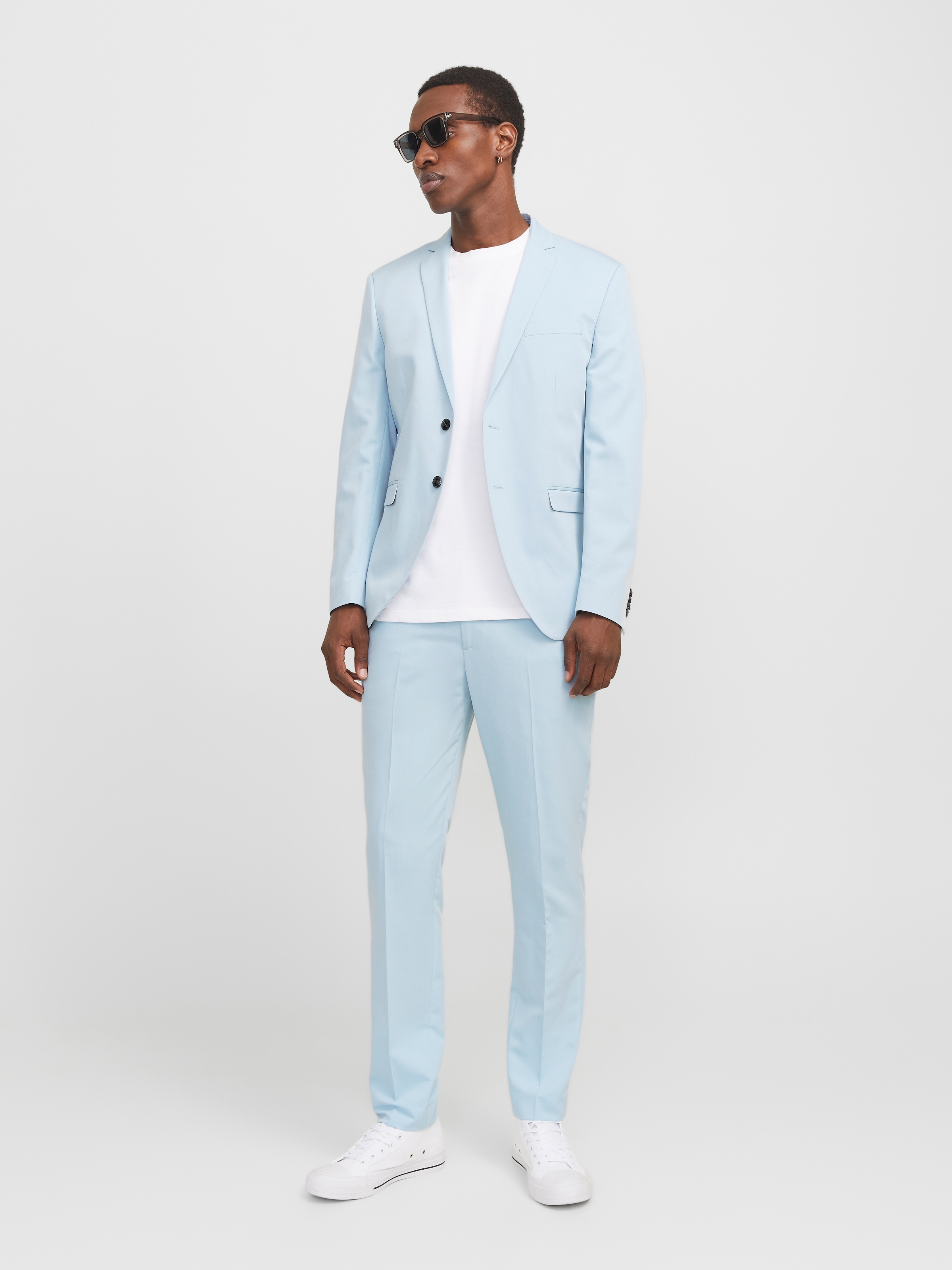 Jack & Jones Anzug »JPRFRANCO  Extra schmal, pflegeleicht, stilvoll mit fallendem Revers« slim fit Materialmix, slim fit
