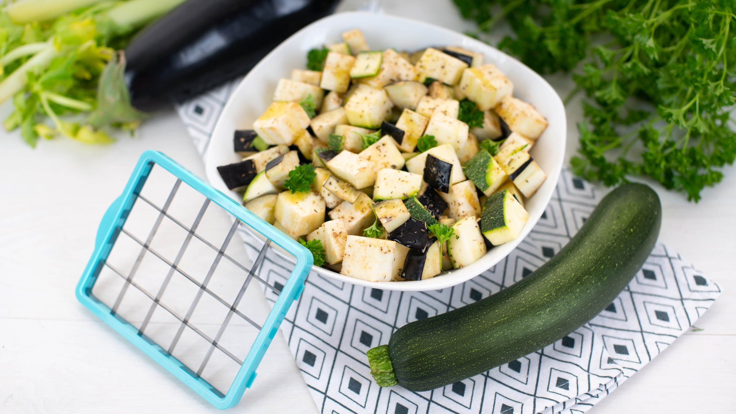 Genius Coupe-légumes »Nicer Dicer Chef Professional, Set 12-tlg.« in ORIGINAL Nicer Dicer Qualität mit mehr Funktionen und Zubehör