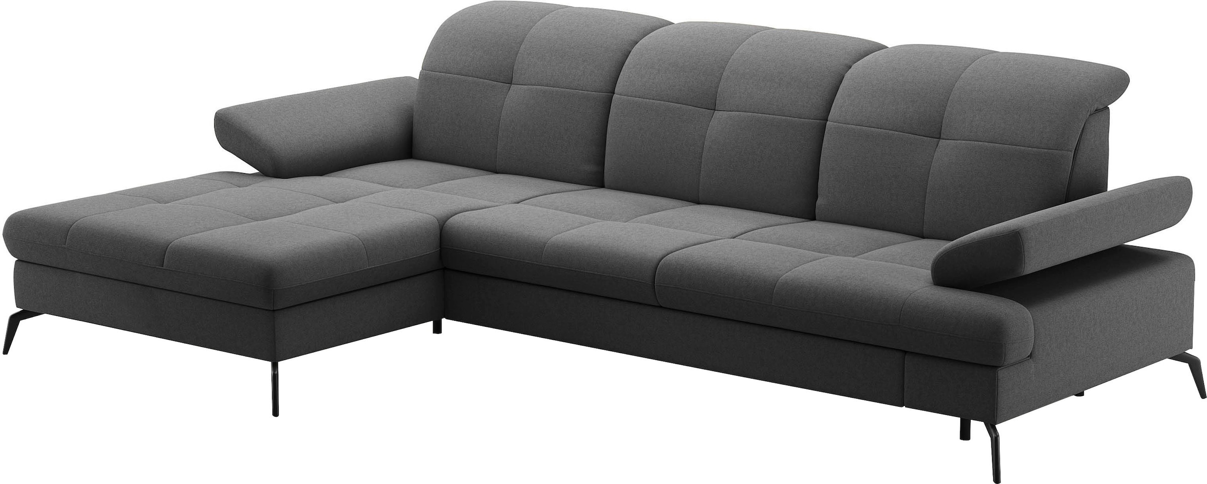 sit&more Ecksofa »Amica, L-Form, inkl. Sitztiefenverstellung & Armteilverstellung« wahlweise mit Bettfunktion, Bettkasten und Kopfteilverstellung