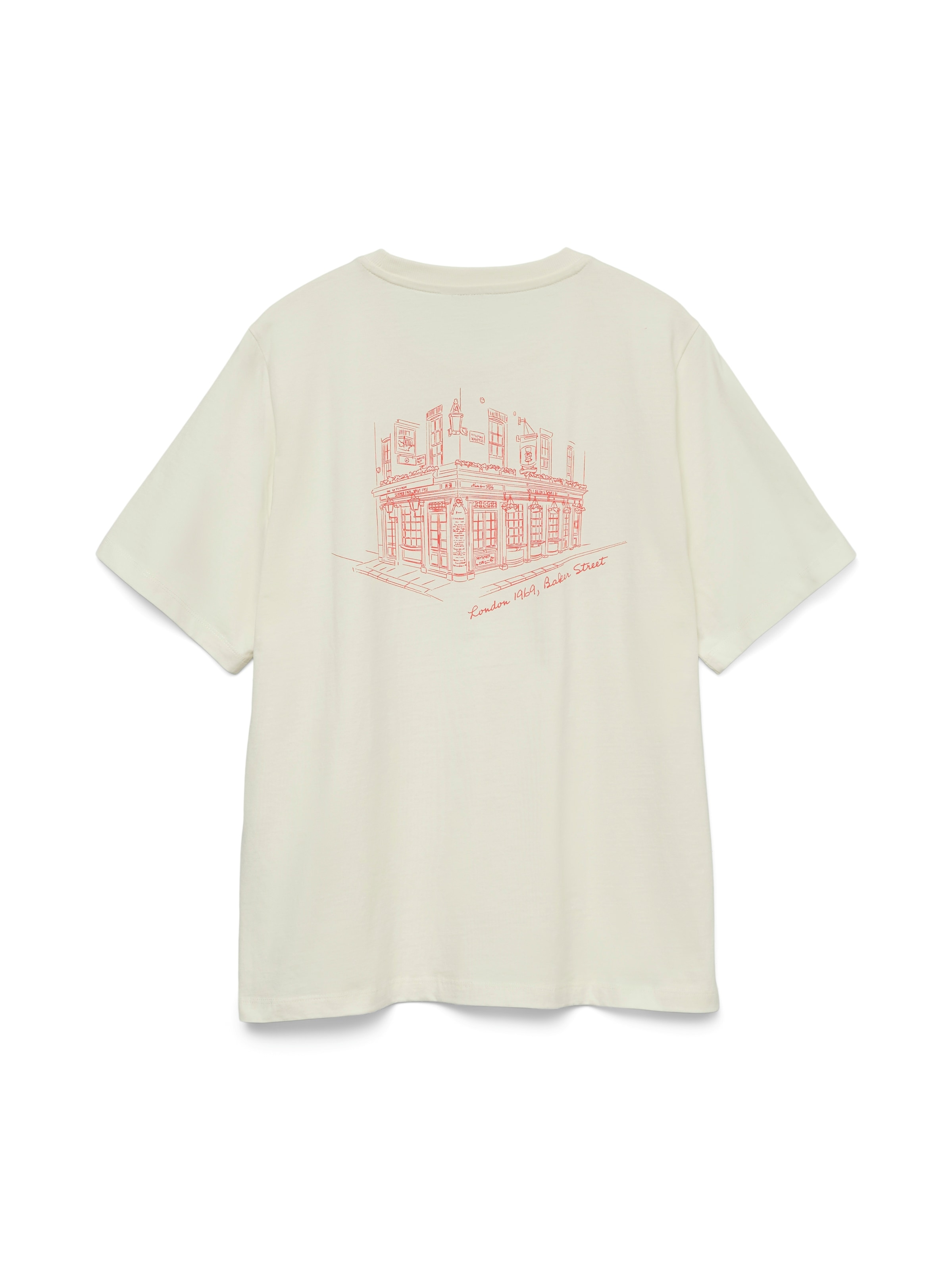 Vero Moda Kurzarmshirt »VMYVONNE CATY SS TOP BOX JRS« mit Rückenprint