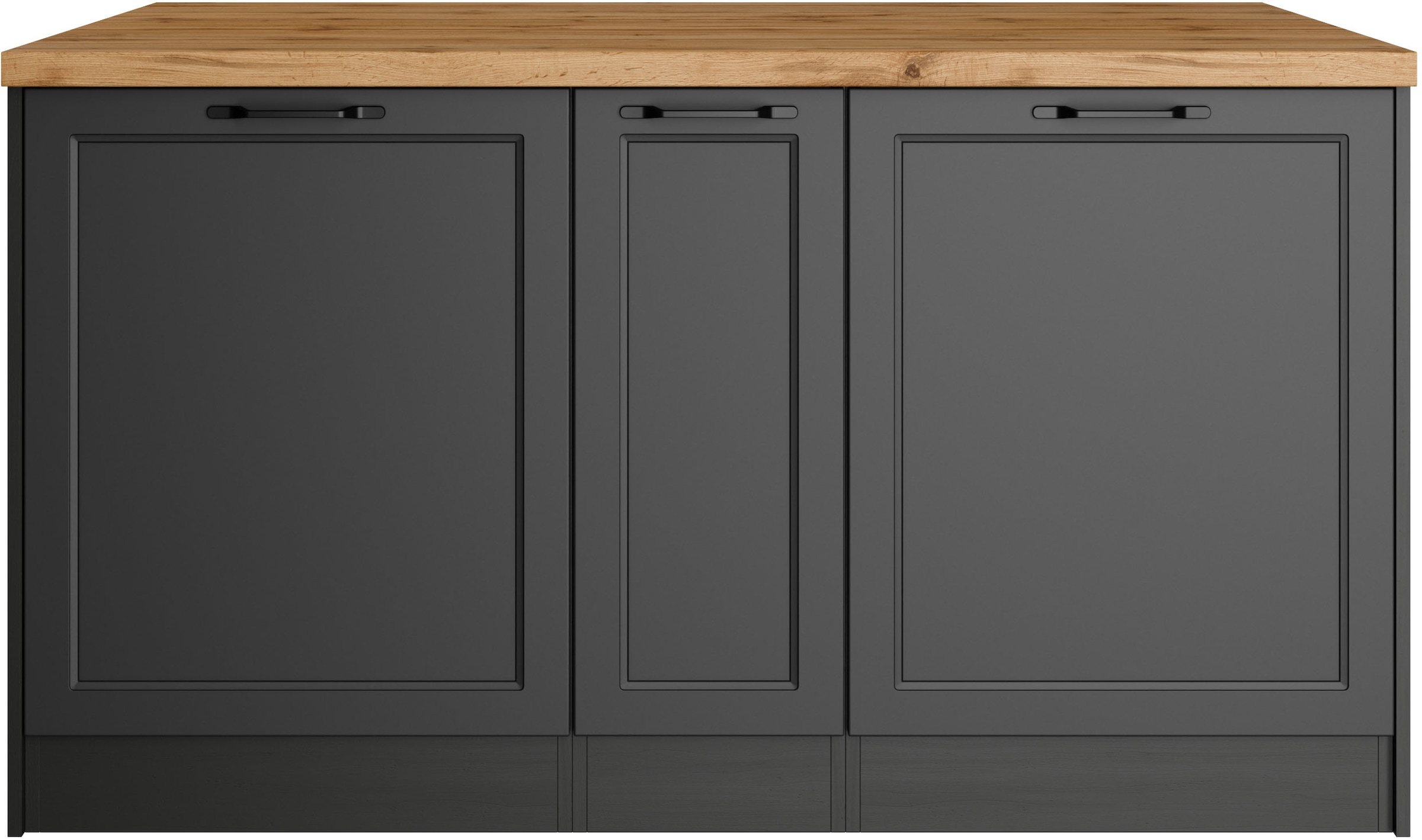 KOCHSTATION Ilot de cuisine »KS-Lana, Breite 153 cm« façades MDF, plan de travail épaisseur 38mm