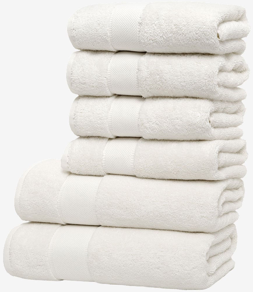 Wolkenfeld Set de serviettes »Premium Low-Twist Baumwolle 550 g/m² – 6-teiliges Bade-Set« 6 pièces Frottee 2 Duschtücher 70×140 cm & 4 Handtücher 50×100 cm