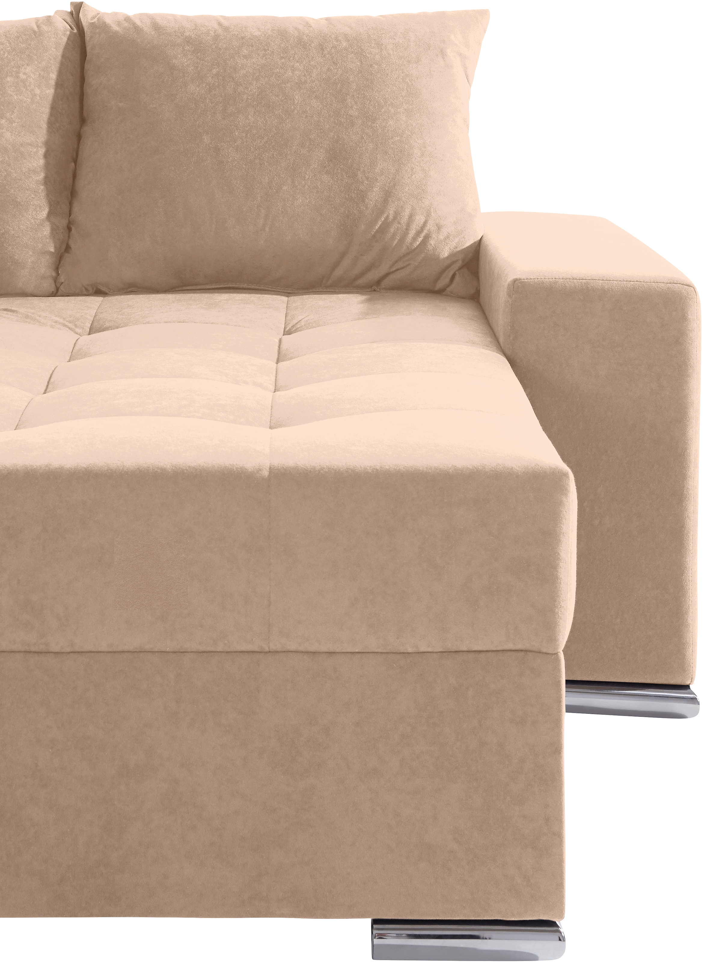 COLLECTION AB Paysage de salon »Josy XL U-Form, Breite: 313 cm« mit Bettfunktion, Bettkasten & 2 Zierkissen, Federkern