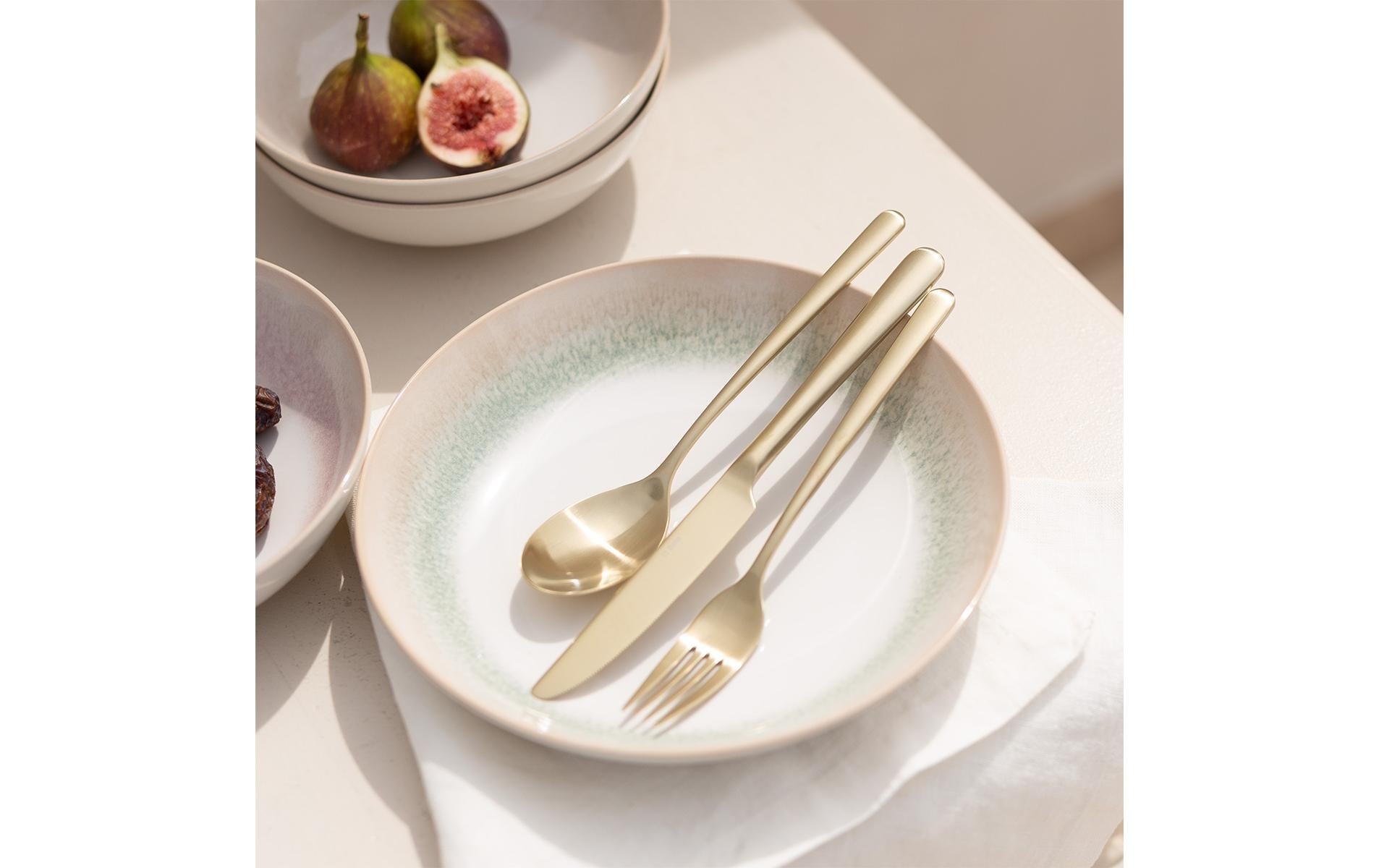   Assiette plate »Lunasol Elements Vulcano Sand la mar 4 Stück 18 cm« Teller-Set