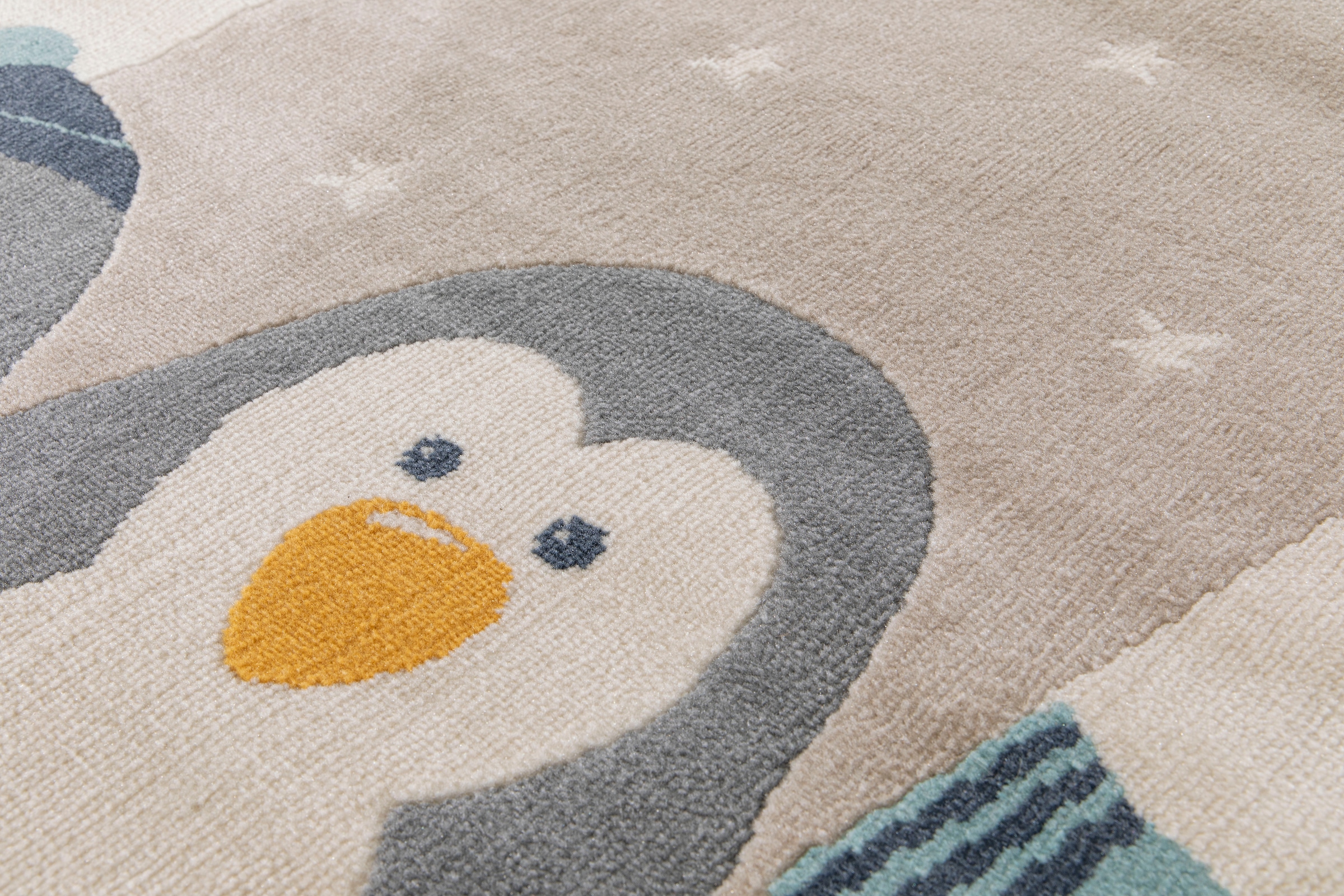 Primaflor-Ideen in Textil Tapis pour enfants »COCOON - Sternenfreunde« Rond 6 mm Höhe poils courts, motif animaux & étoiles