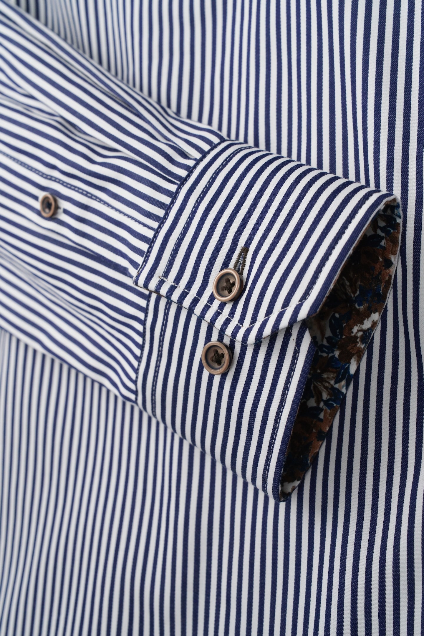 bugatti Langarmhemd mit Streifen