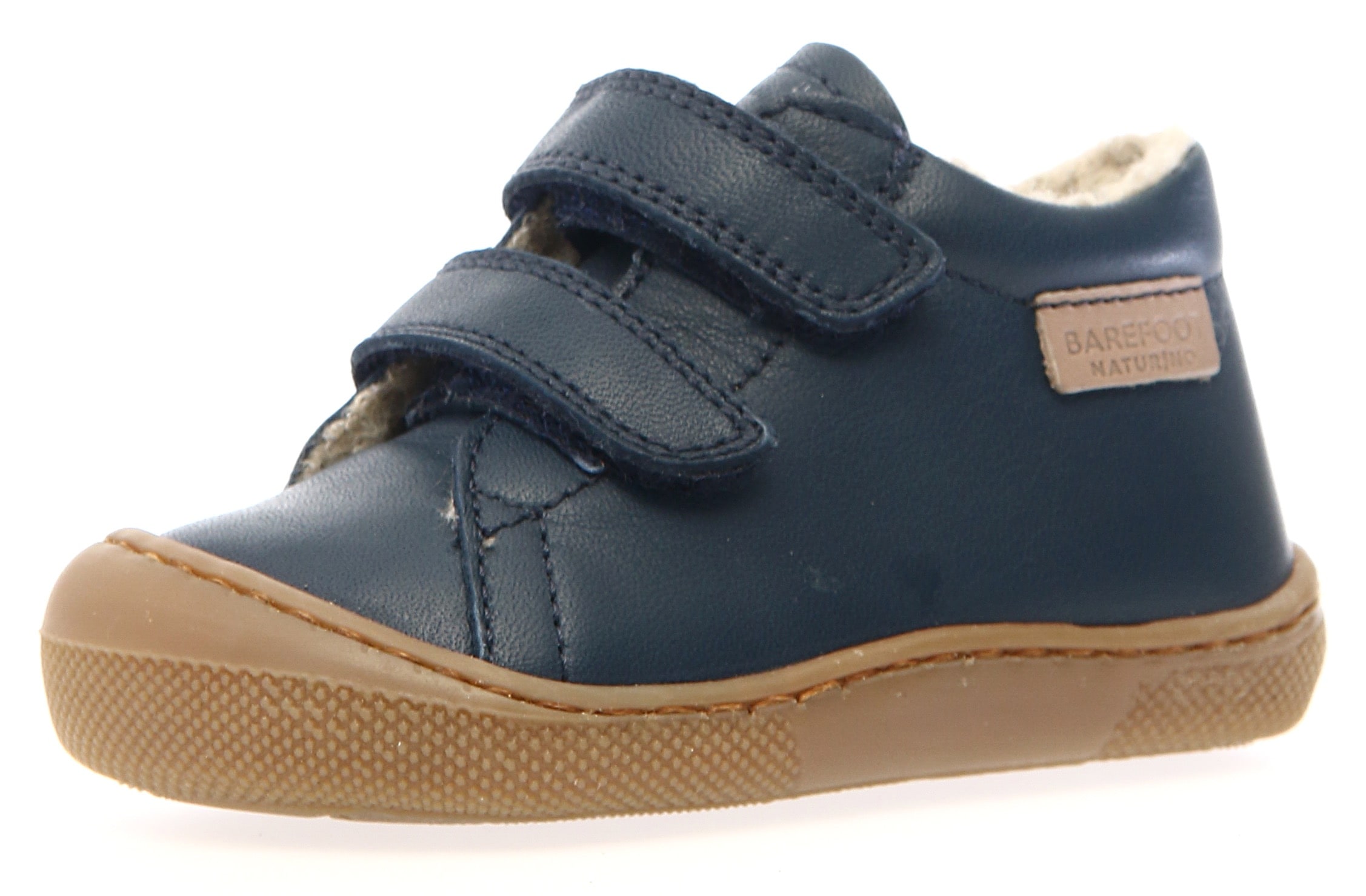 Naturino Chaussures de marche »Amur«  chaussure bébé, chaussure à scratch avec doublure en laine, gabarit de taille à télécharger