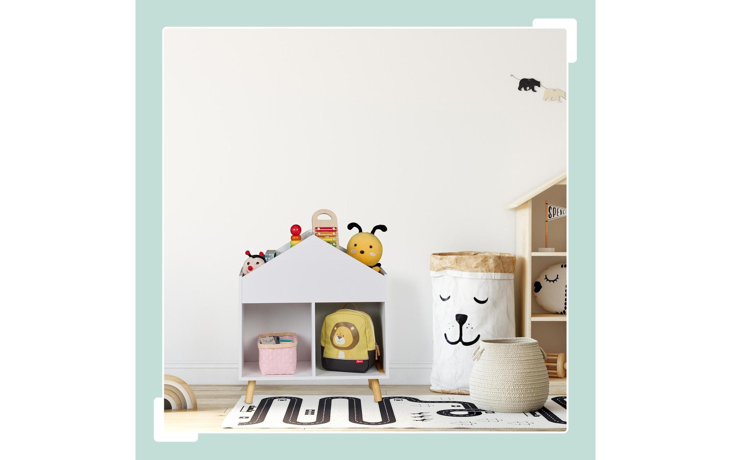 relaxdays Kinderregal »Haus«