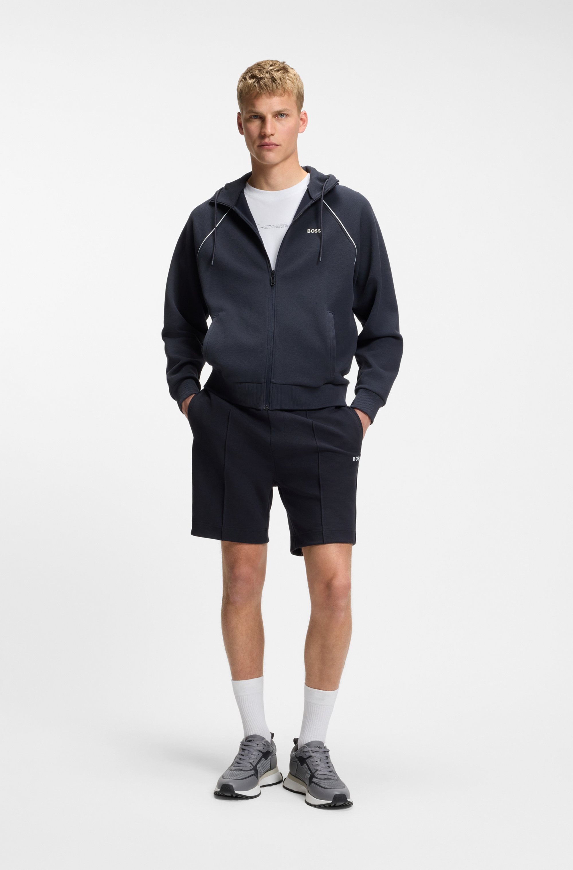 BOSS GREEN Short »Join Headlo«  qualité piqué avec passepoils