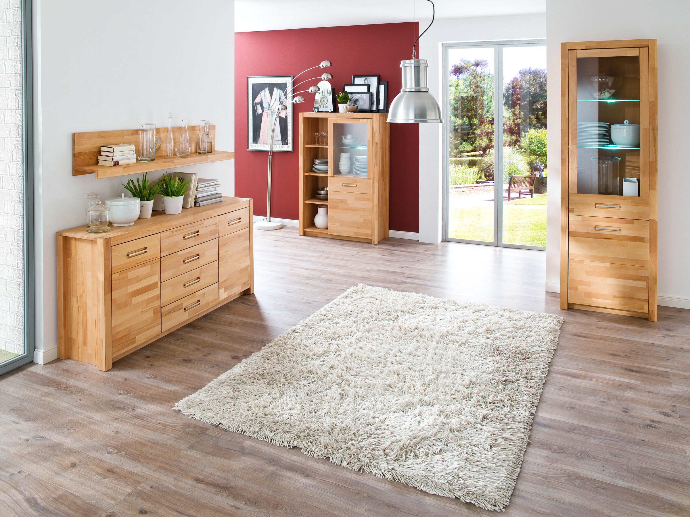 MCA living Sideboard »Fenja« 1 Stk. tlg. Massivholz, 4 Schubkästen, 2 Türen