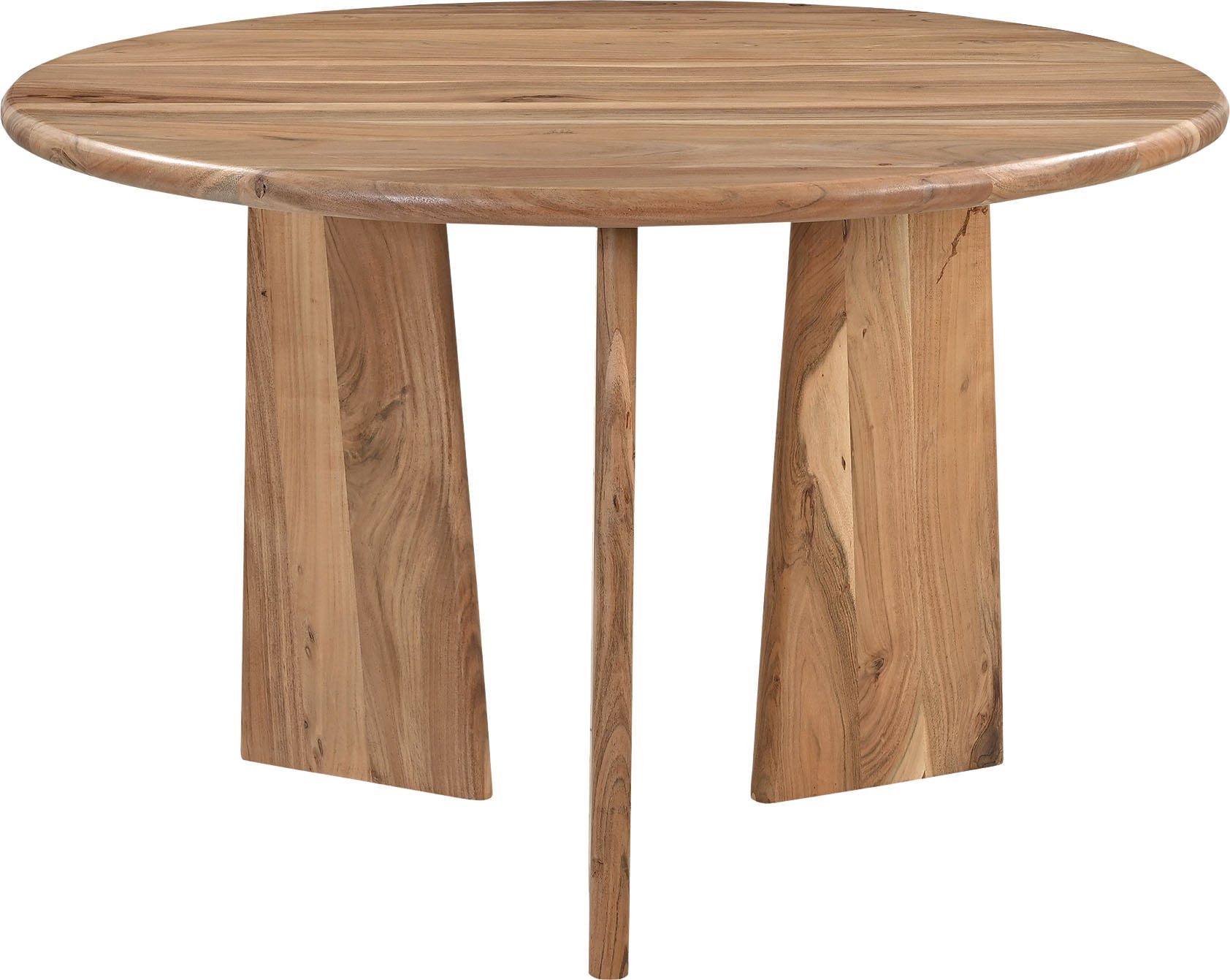 SIT Esstisch »Kyoto aus Akazie Ø120 cm mit asymmetrischem Holzgestell« 1 Stk. tlg. 4 cm starke Akazienplatte mit abgerundeten Kanten & Naturmaserung