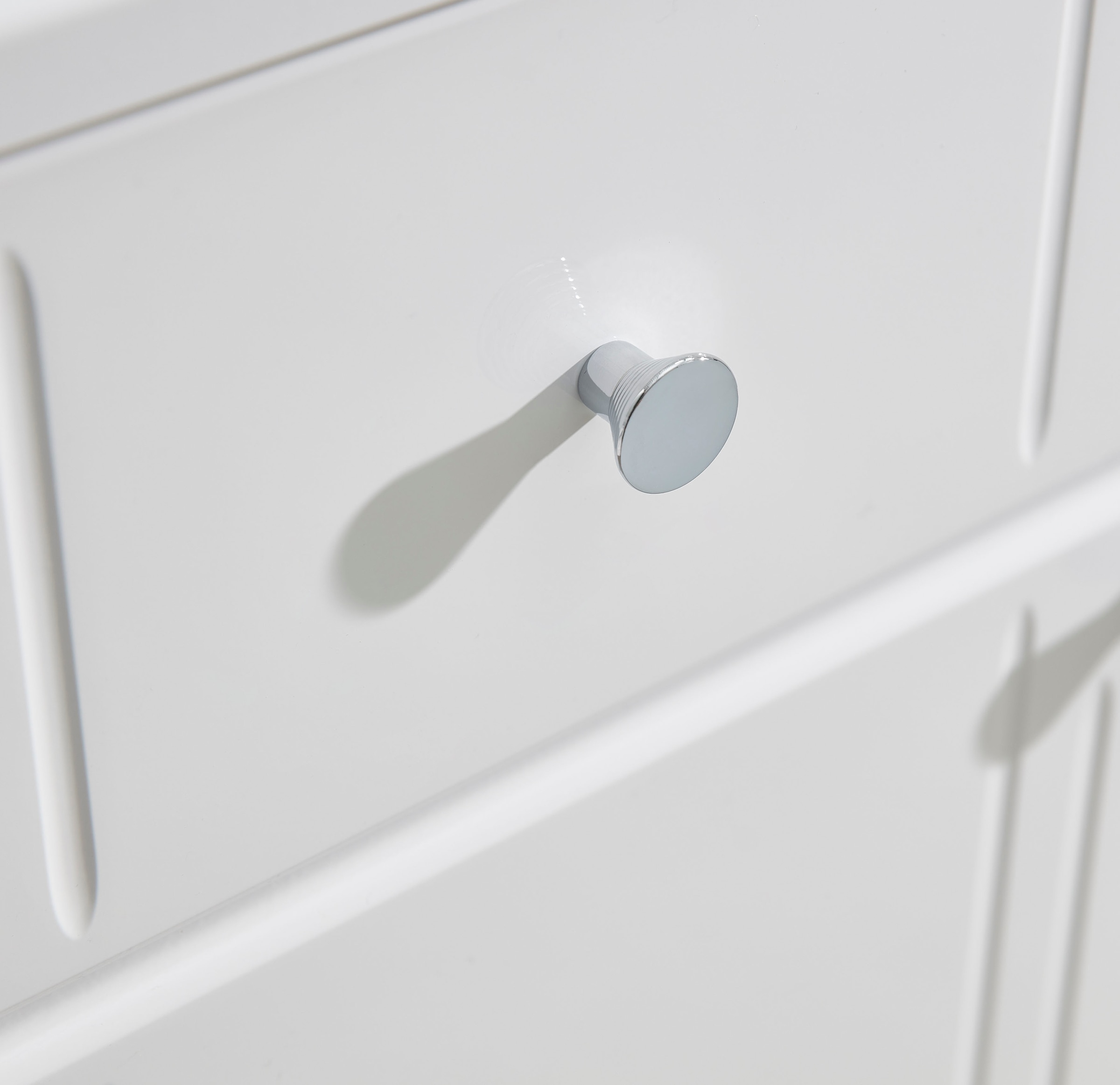 Saphir Unterschrank »Quickset 955 Badschrank mit 1 Tür, 1 Schublade, 32,5 cm breit« Badezimmer-Unterschrank in Weiss Hochglanz, Griffe Chrom Glanz