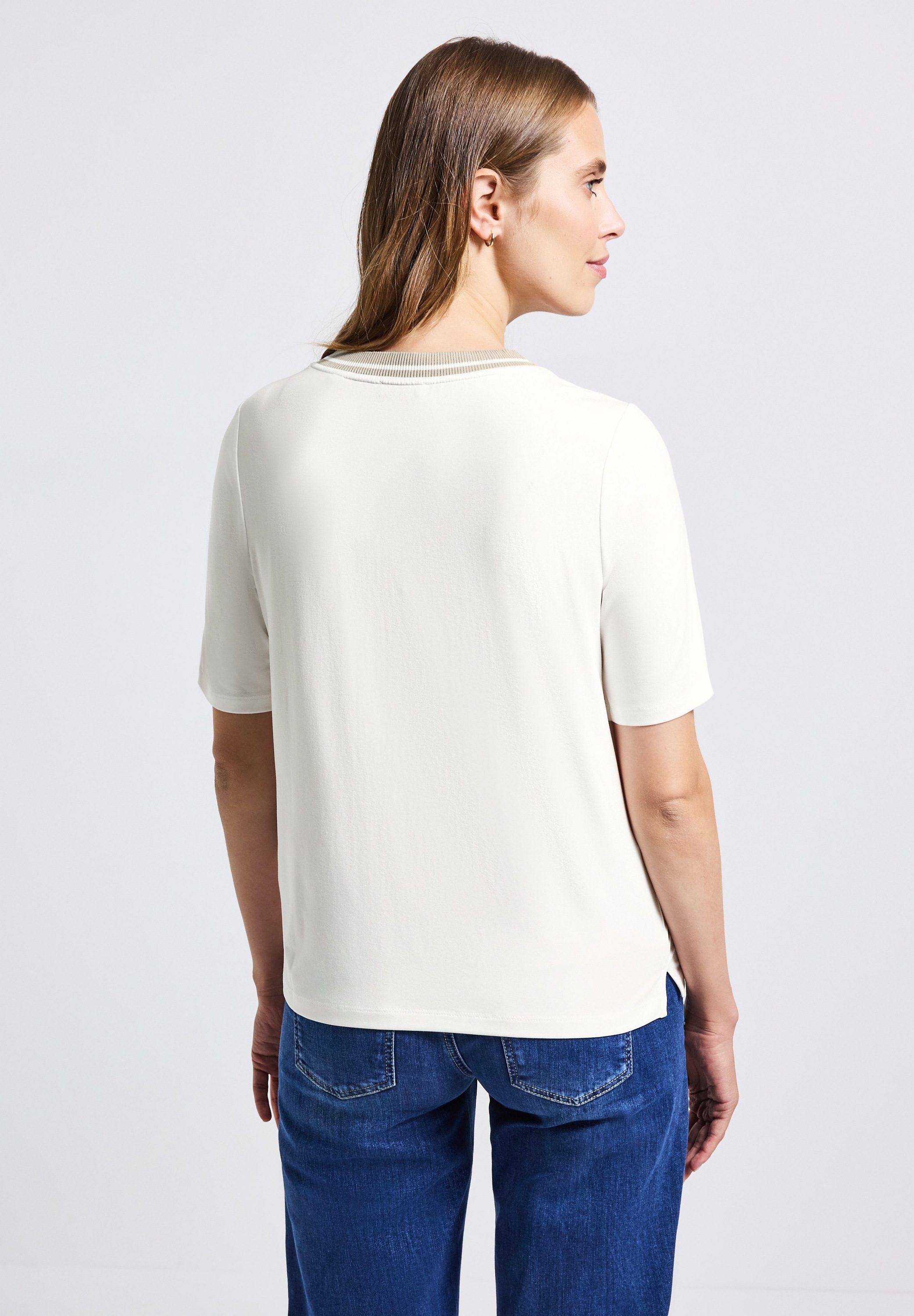 STREET ONE T-Shirt mit Rippdetail