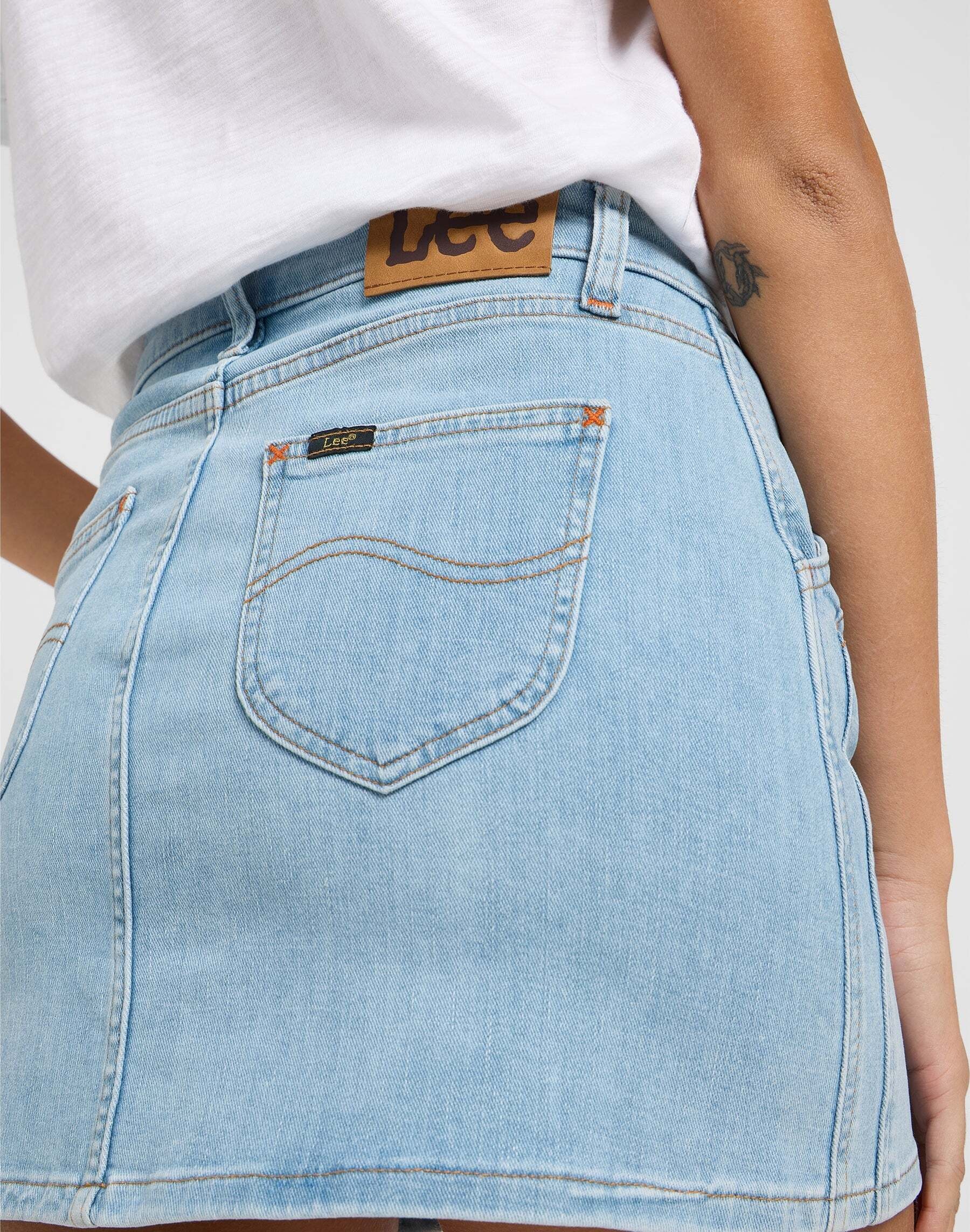 Lee® Jupe en jean »Lee Jeansrock Double Seamed Mini Skirt«