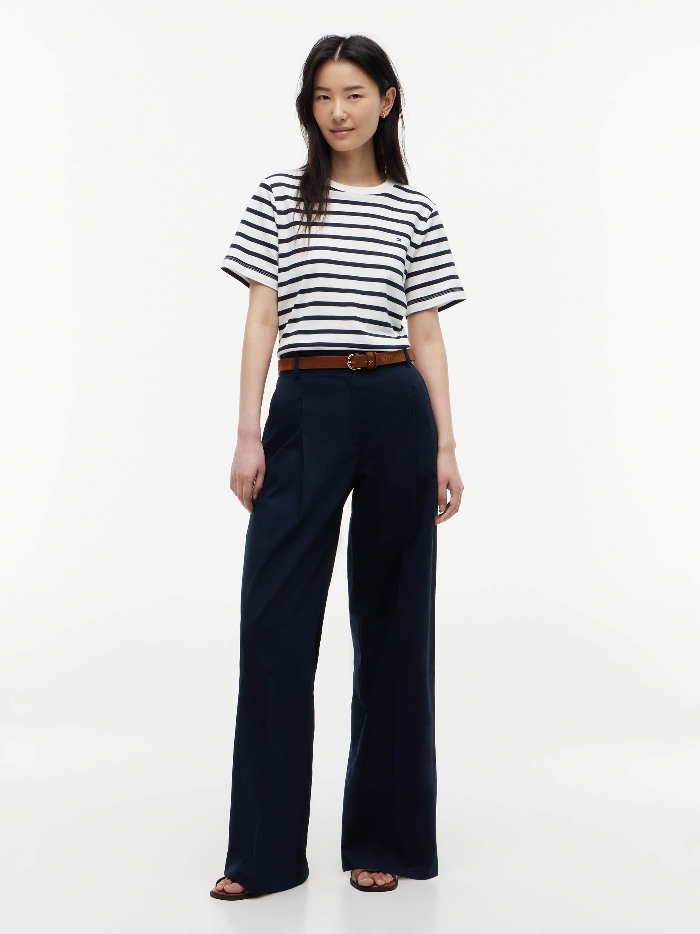 Tommy Hilfiger Pantalon de costume »CHINO DRESSING WIDE LEG«  En coton pur, avec jambes larges