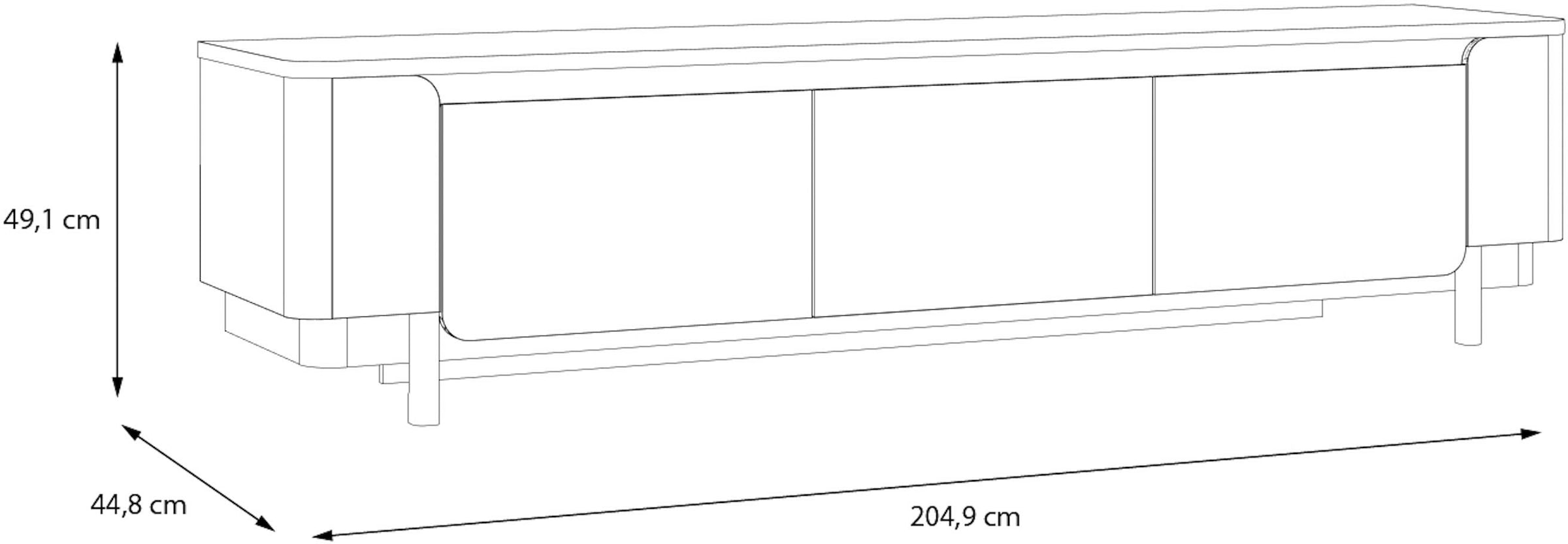 FORTE Lowboard »VodolTV-Board, TV-Schrank« TV Board, Soft Close, Stauraum