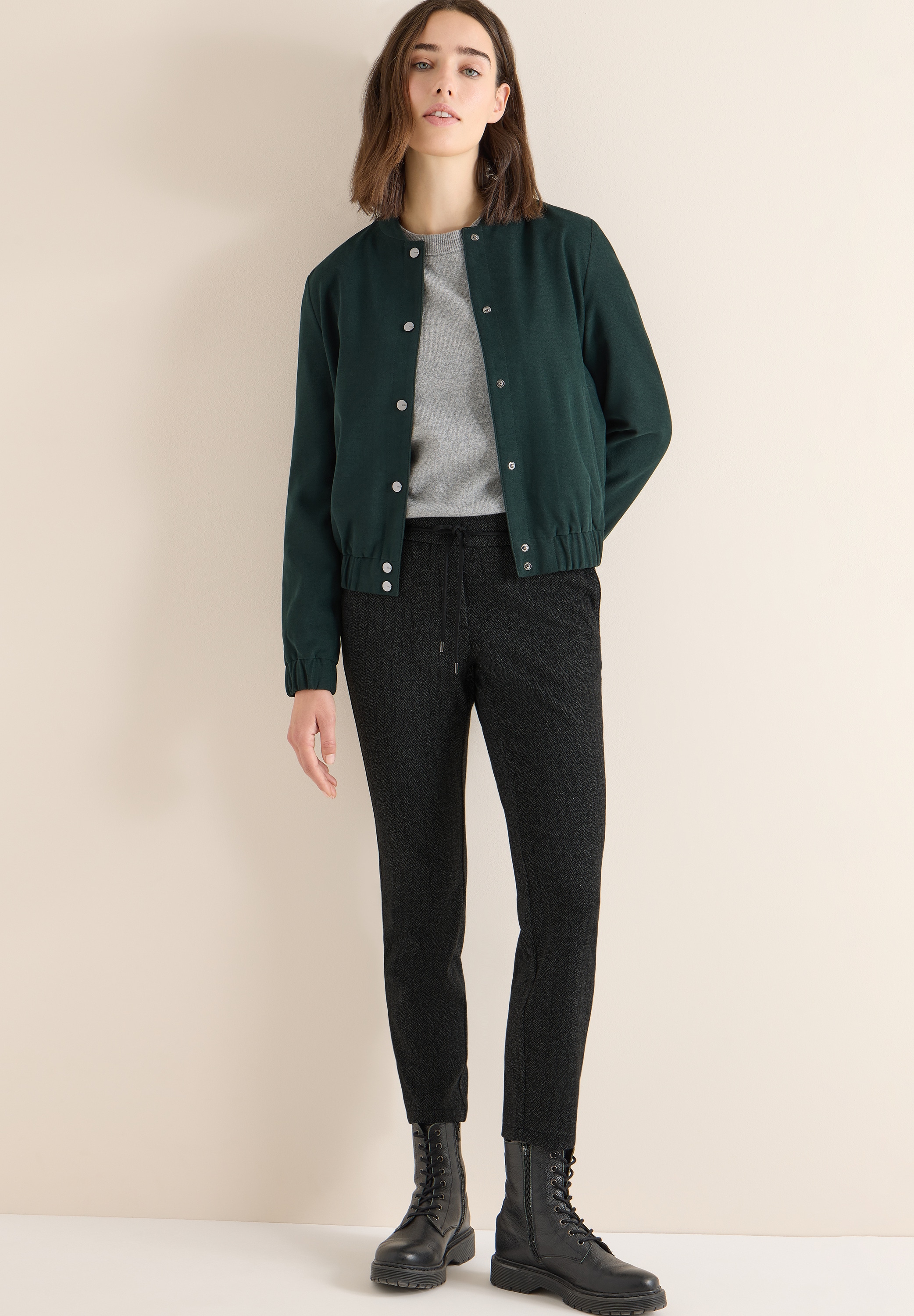 Cecil Pantalon à enfiler »Style Tracey«  mir feinem Streifenmuster und elastischem Bund mit Tunnelzug